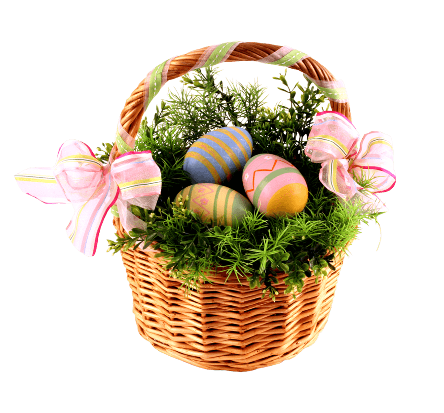 Easter Basket Eggs Clip arts