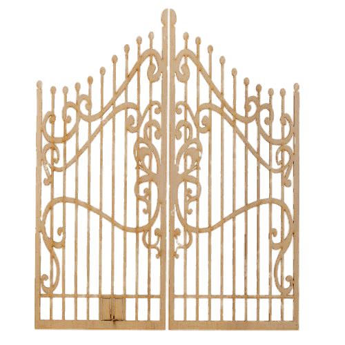 Elegant Wooden Gate Clip arts