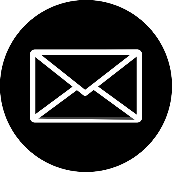 Email Icon Black Circle Envelope SVG Clip arts