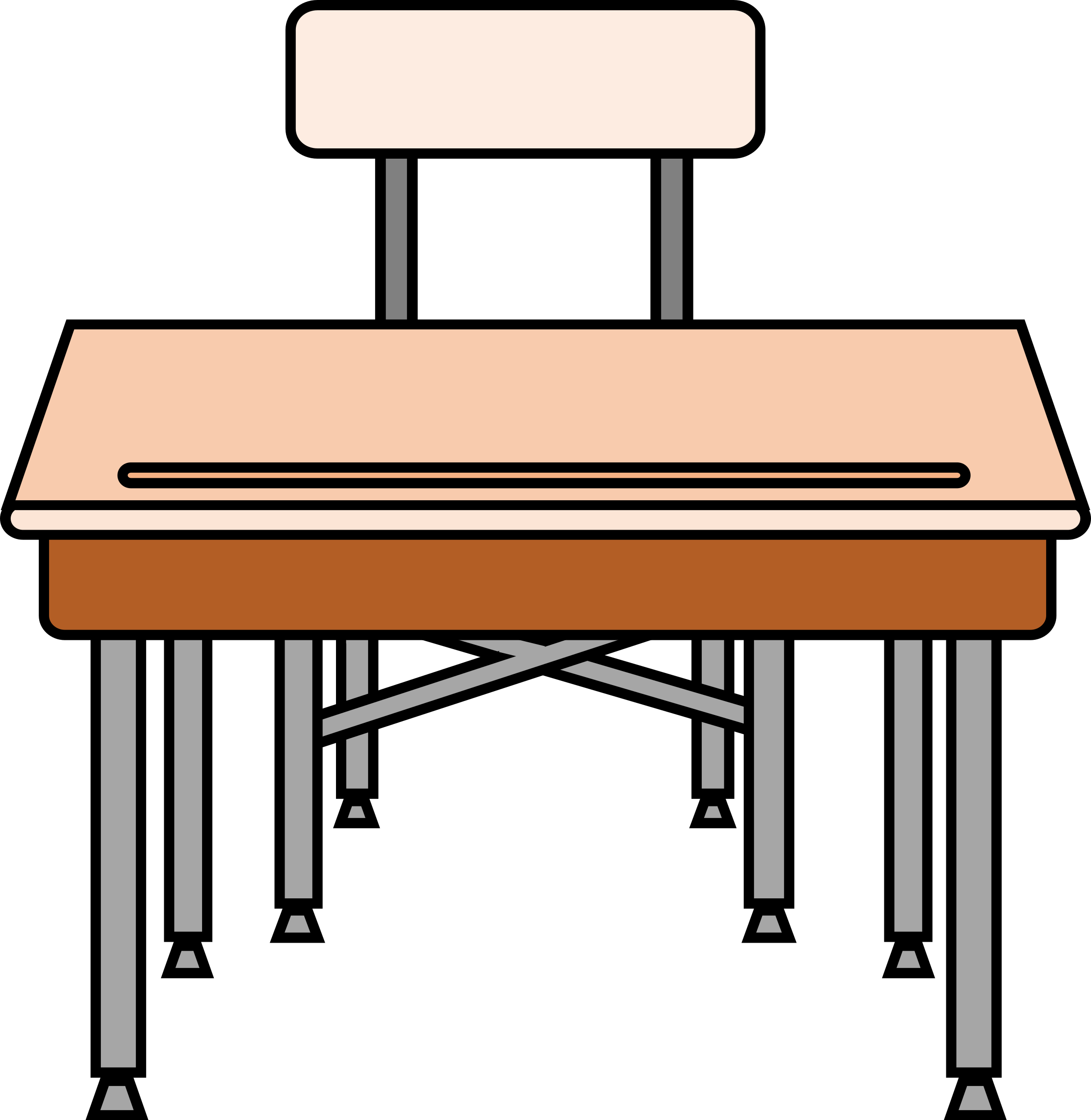 Empty student's desk PNG icon