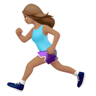 Female Runner Apple Emoji PNG icon