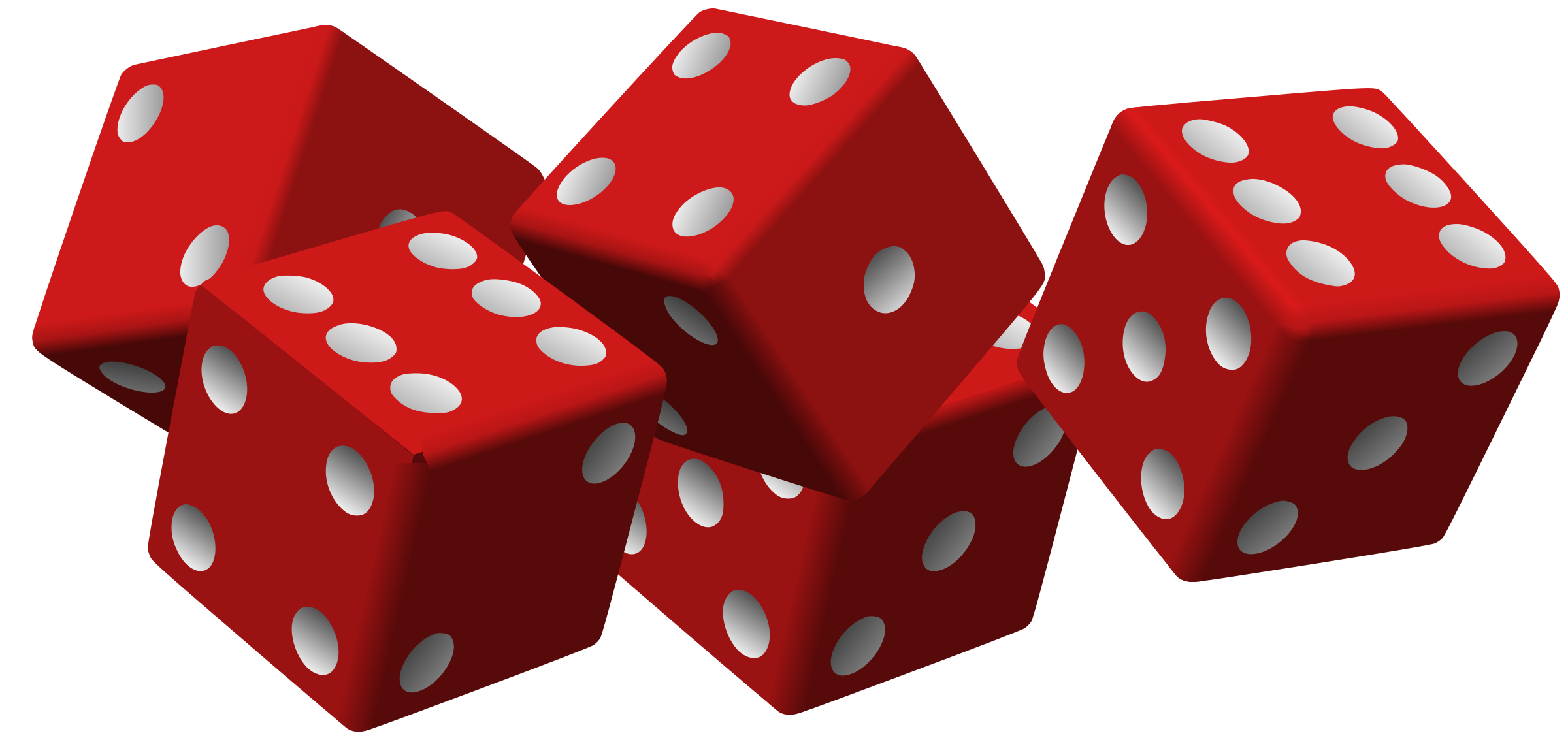 five red dice SVG Clip arts