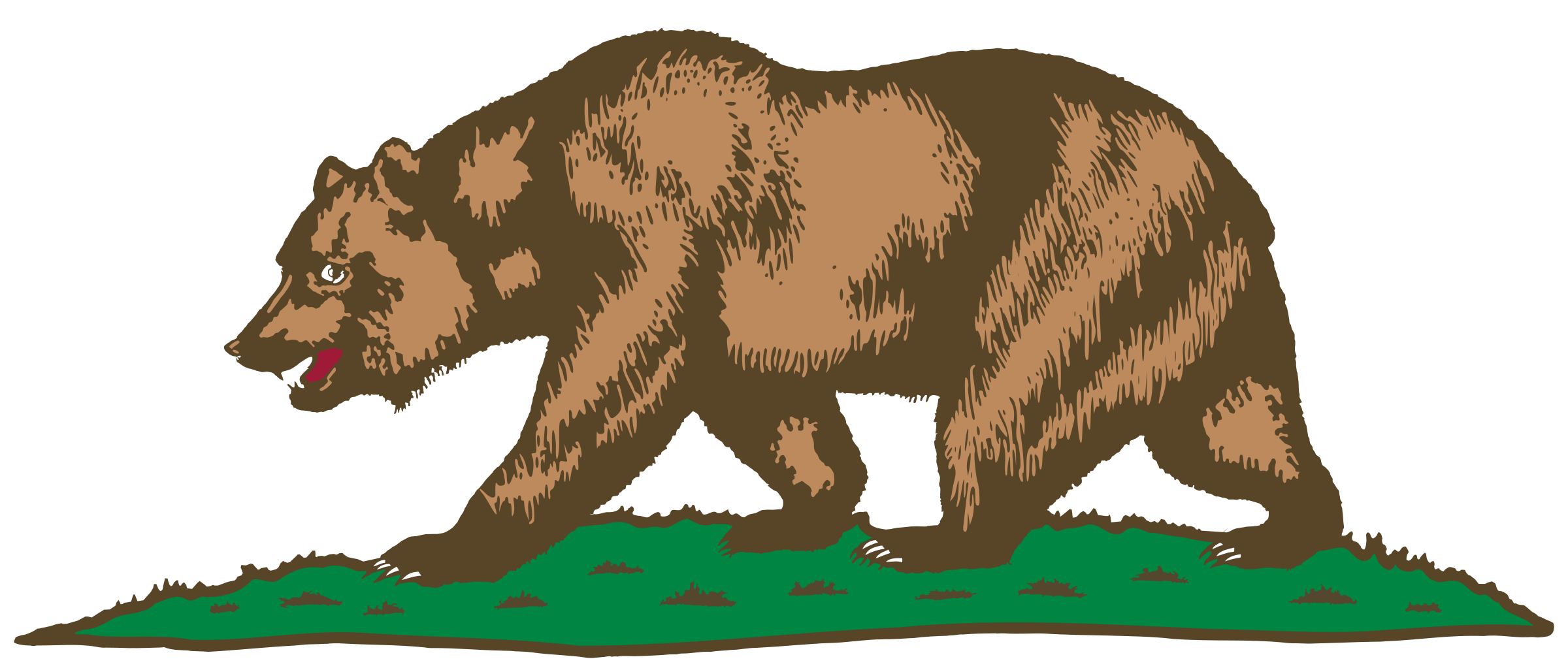 Flag of California - Bear and Plot  Clip arts