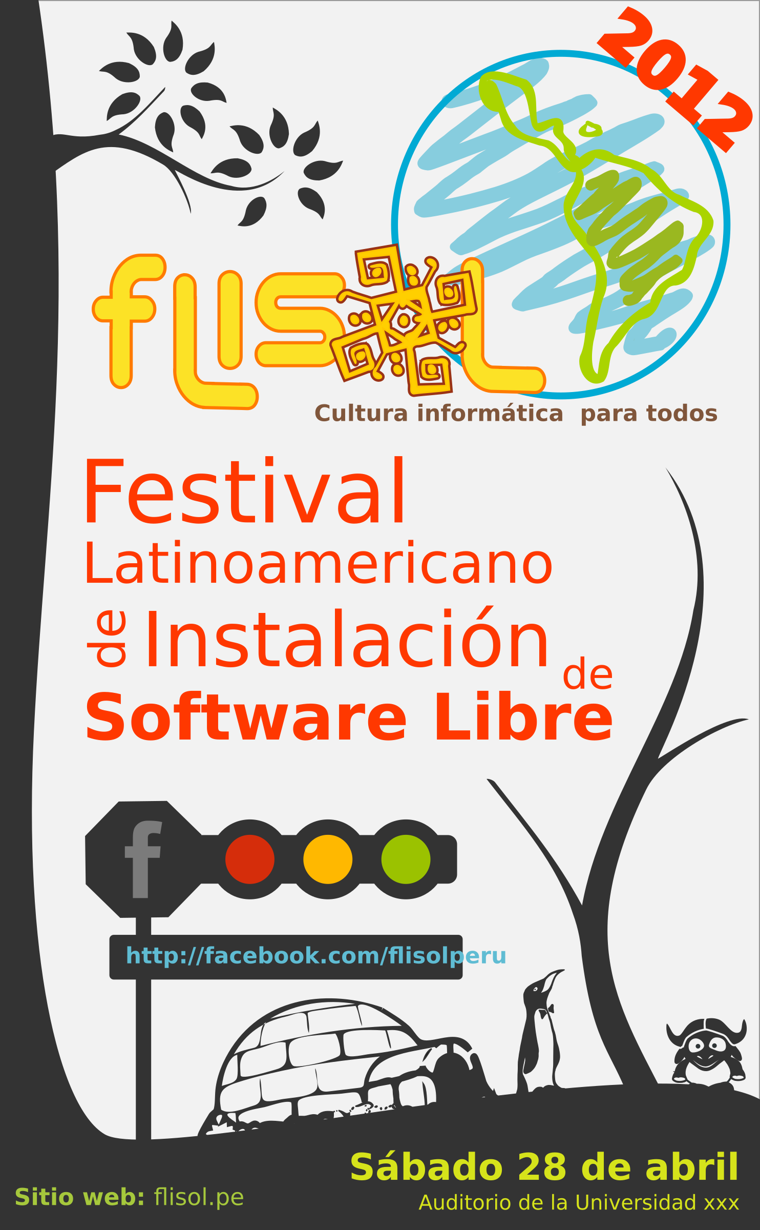FLISOL 2012 PERU PROPUESTA SVG Clip arts