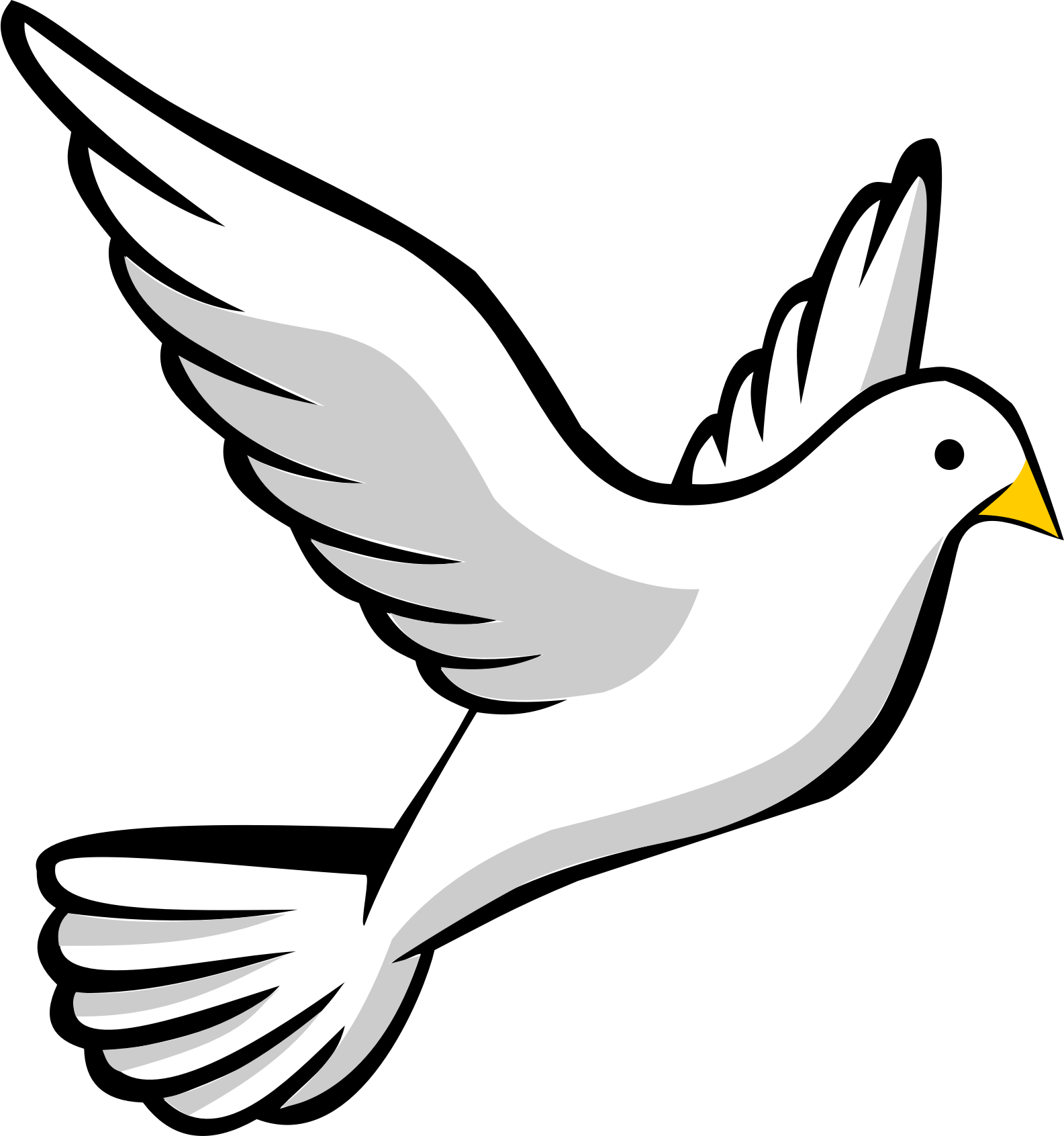 flying dove SVG Clip arts