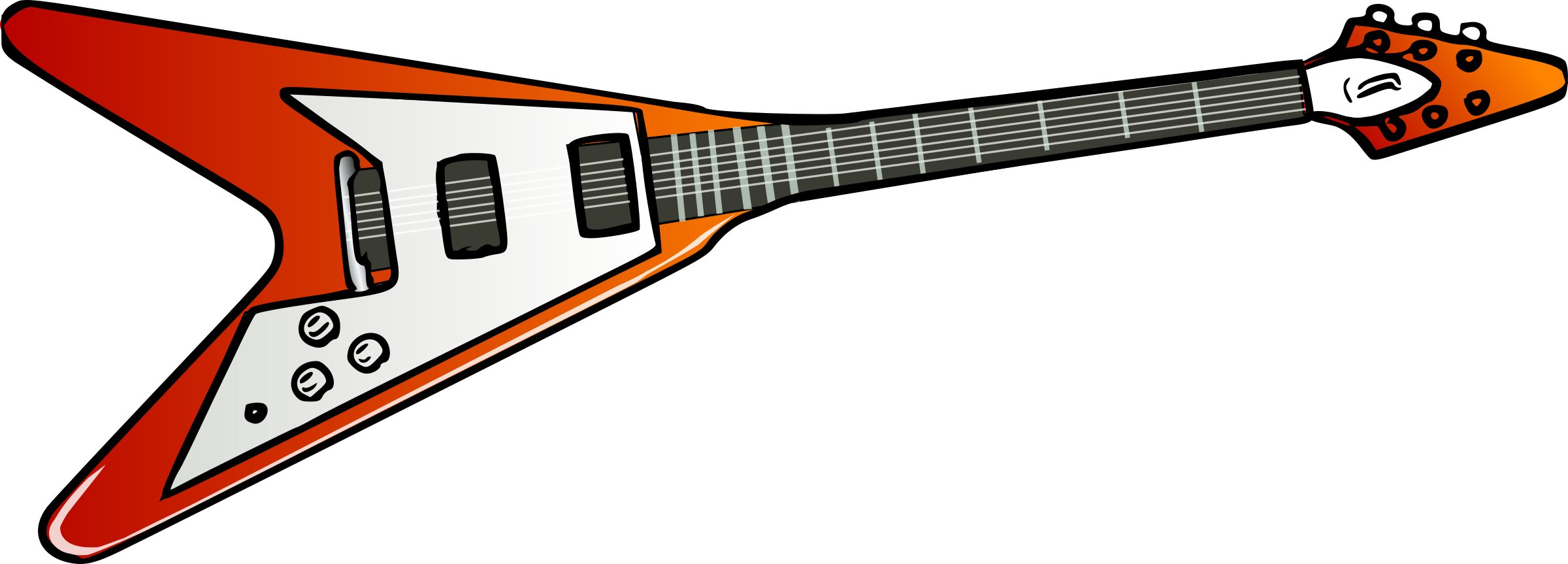 Flying V Guitar SVG Clip arts