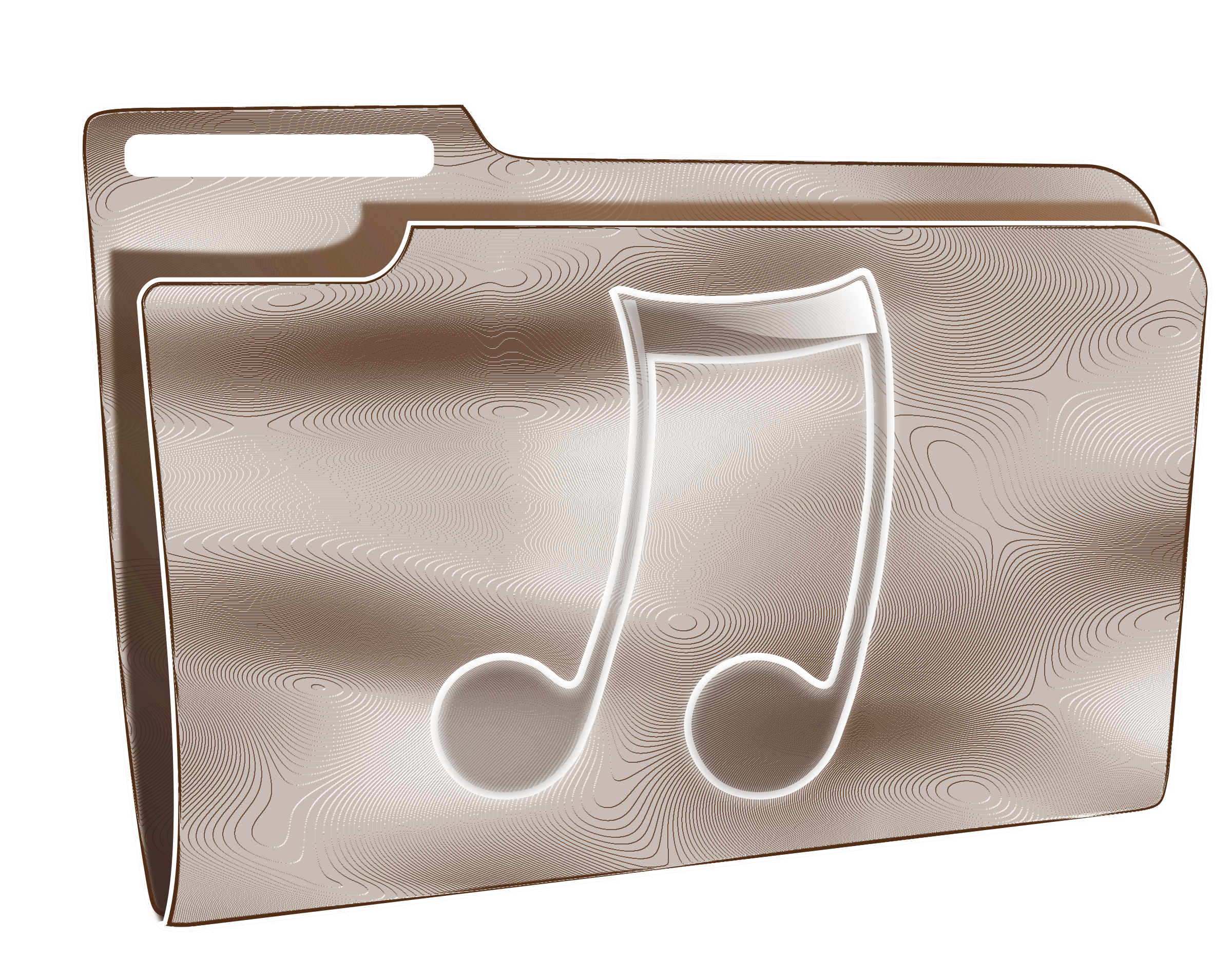 Folder icon plastic music SVG Clip arts