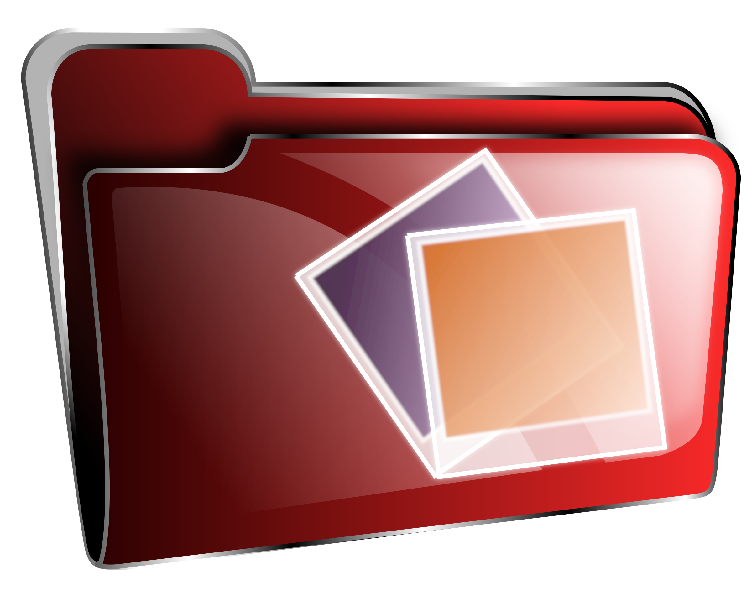 Folder icon red photos PNG icon