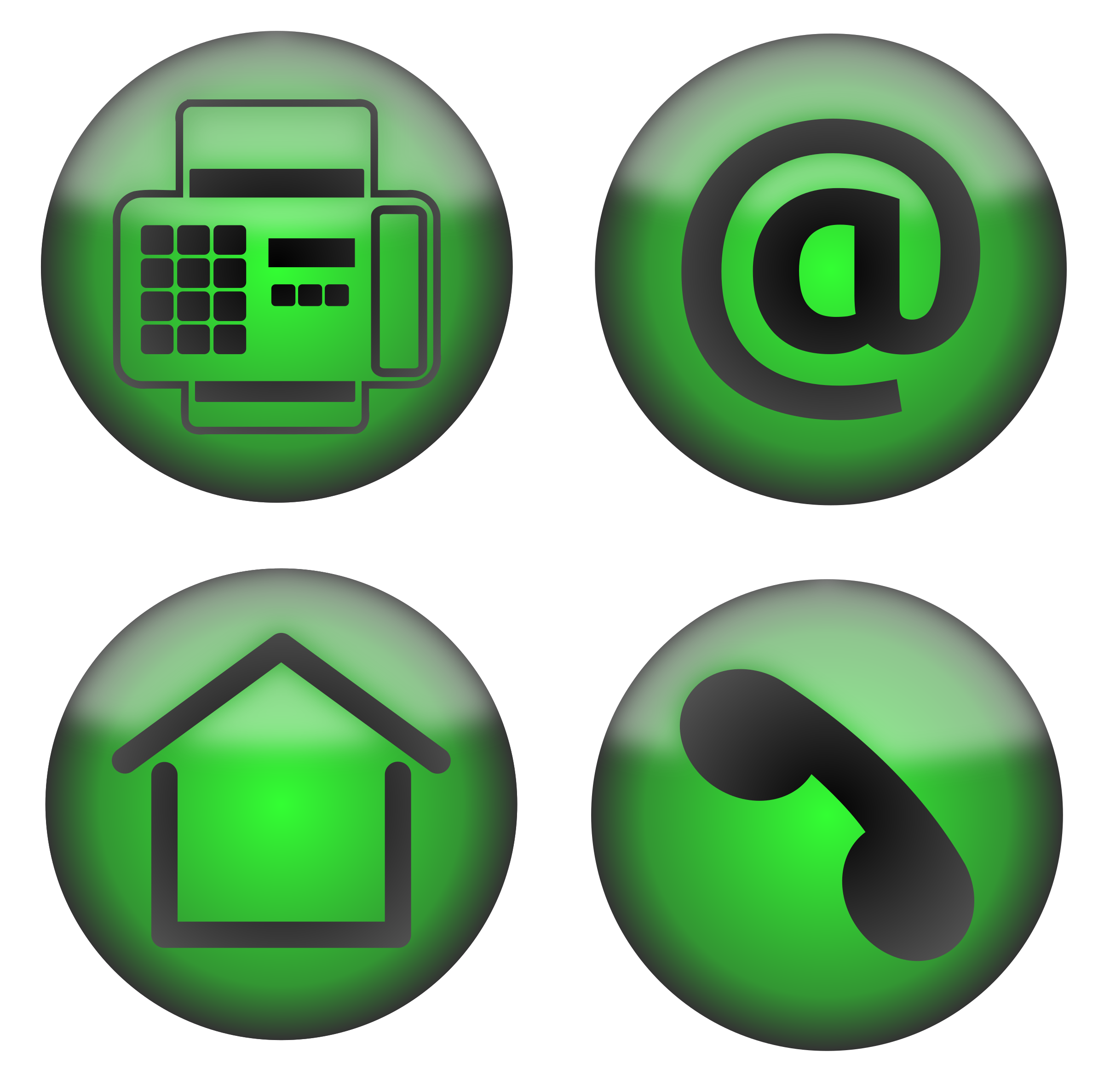 Four Contact Icons Clip arts