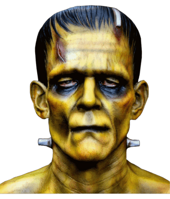 Frankenstein Yellow Face SVG Clip arts