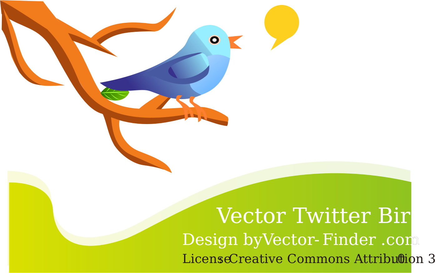 Free Vector Tweeting Bird PNG icon