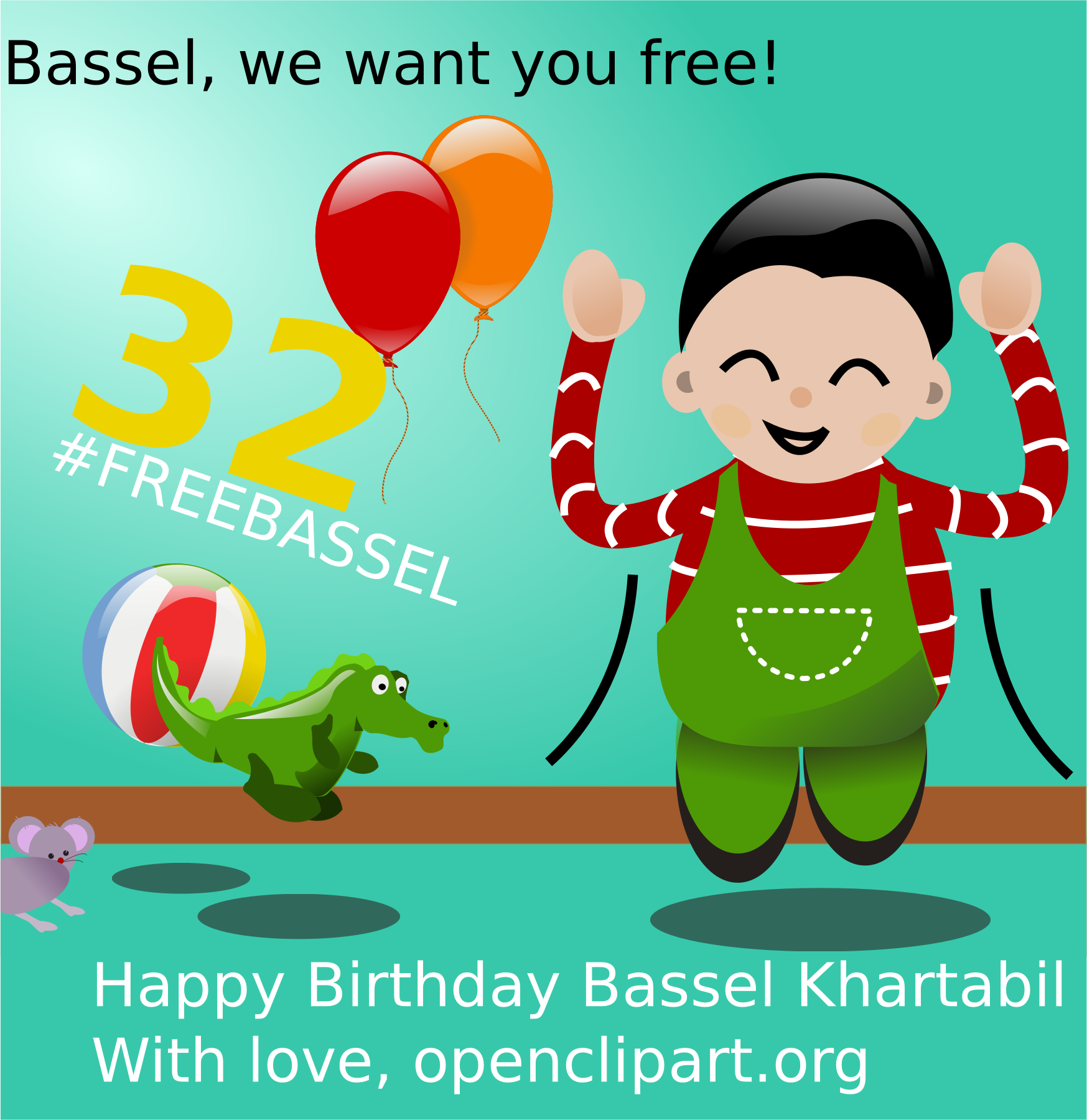 Freebassel Birthday Celebration SVG Clip arts