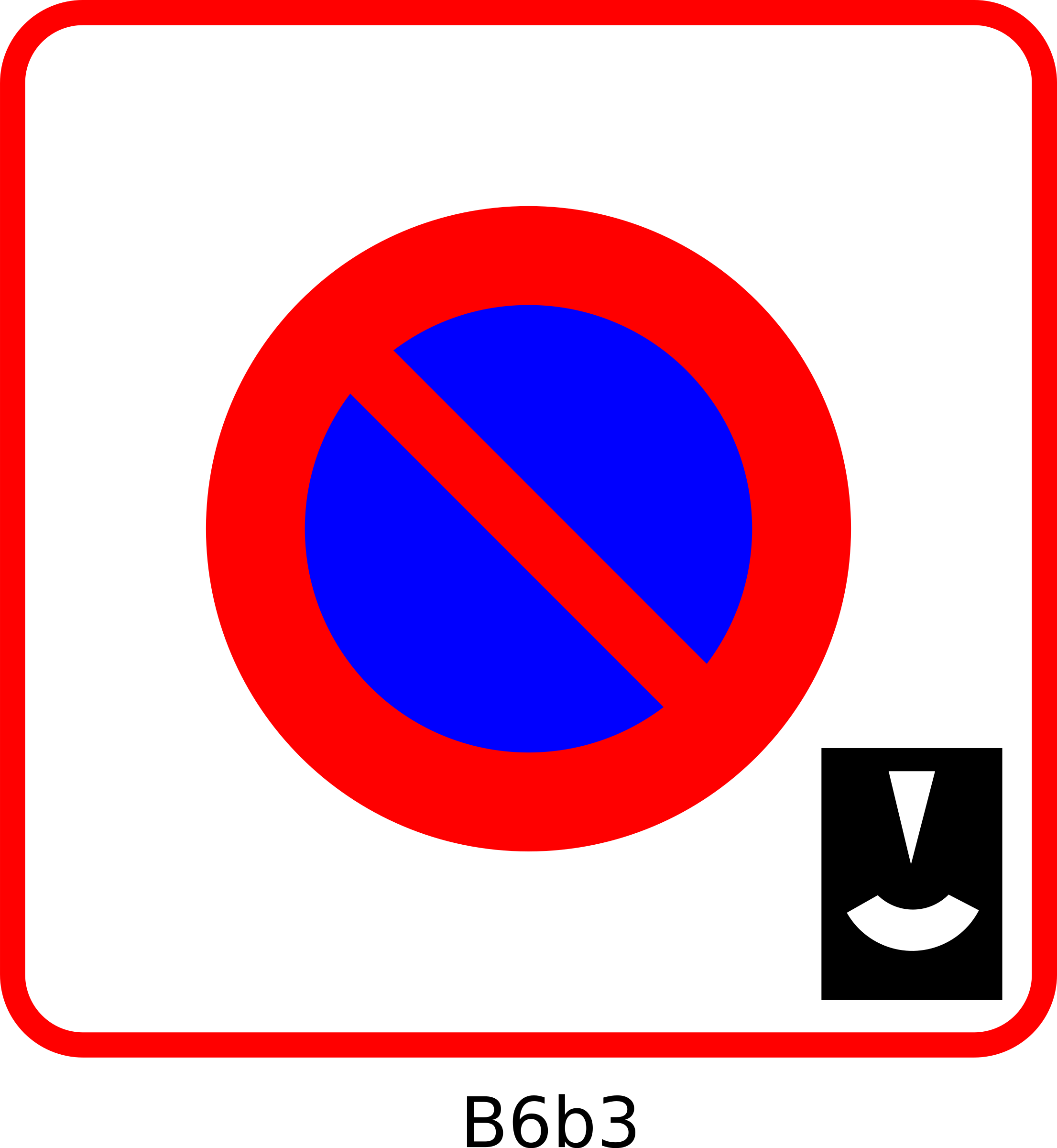 French Road Sign B6b3 PNG icon