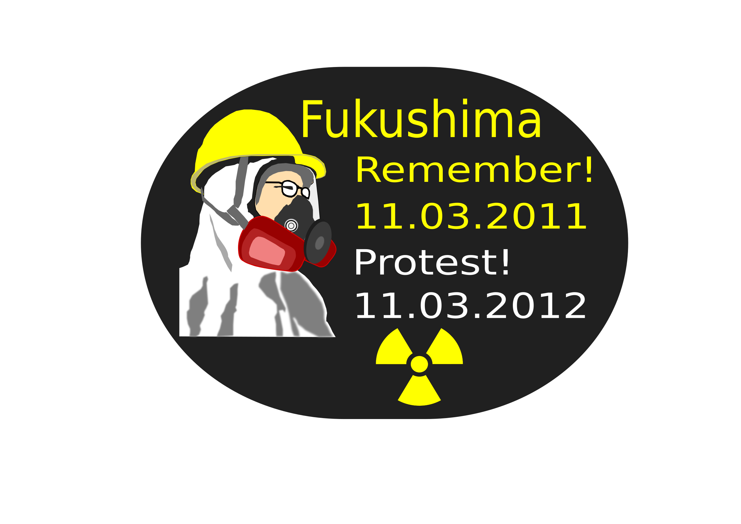 Fukushima Protest 2012 SVG Clip arts