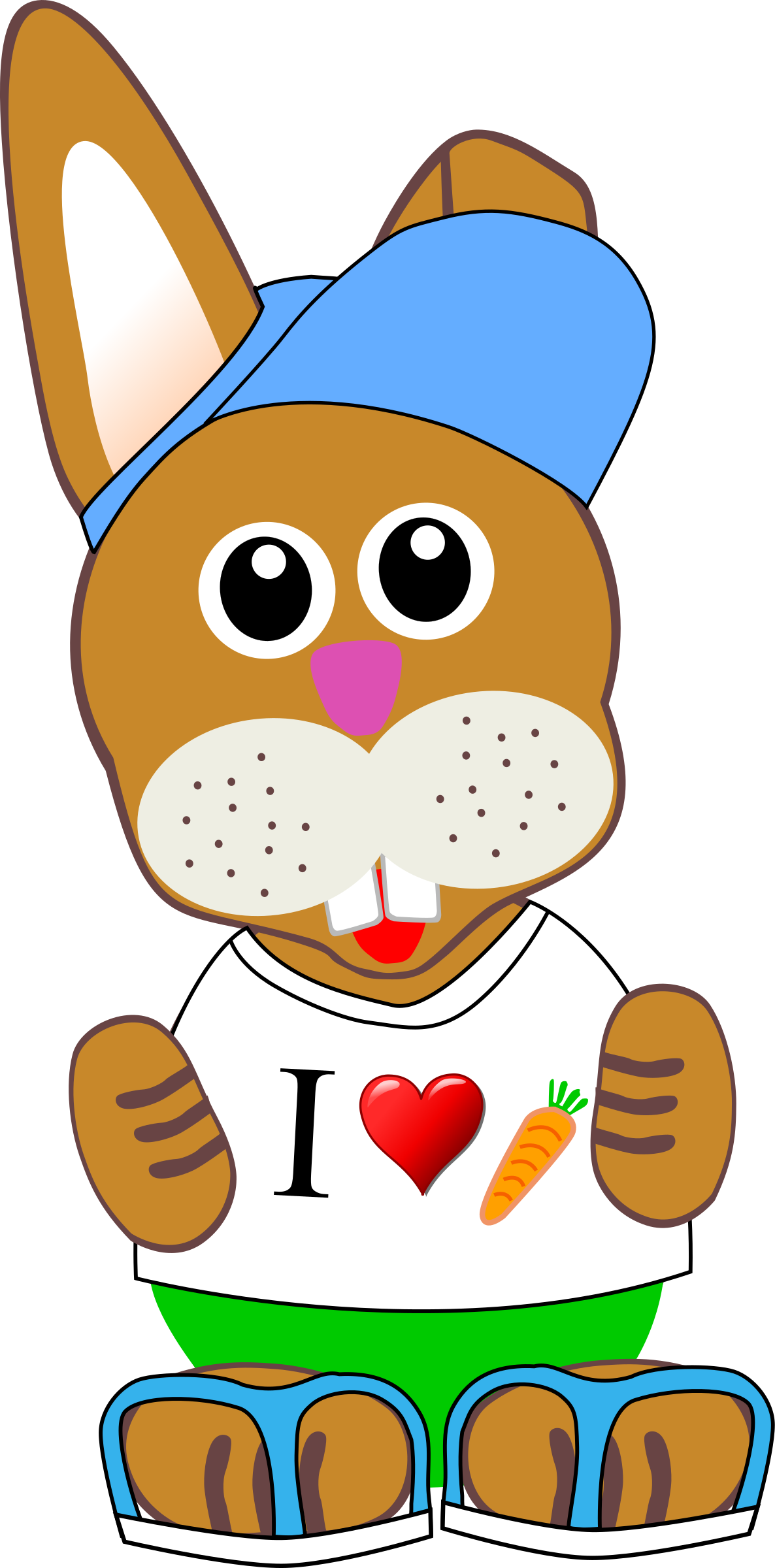 Funny bunny with summer fashion wear PNG icon