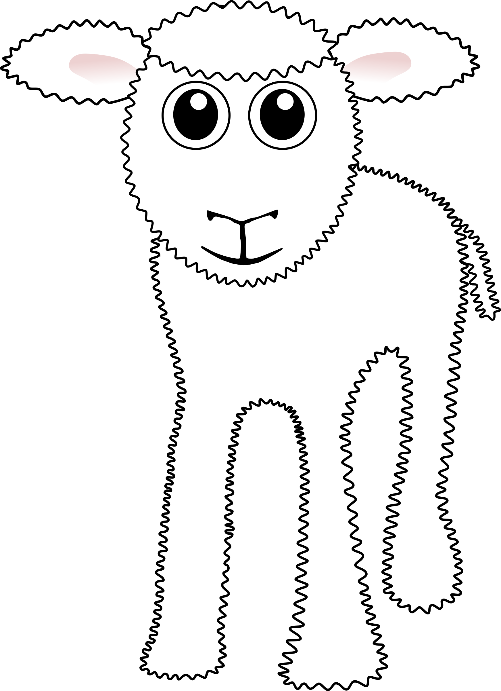 Funny White Lamb Cartoon PNG icon