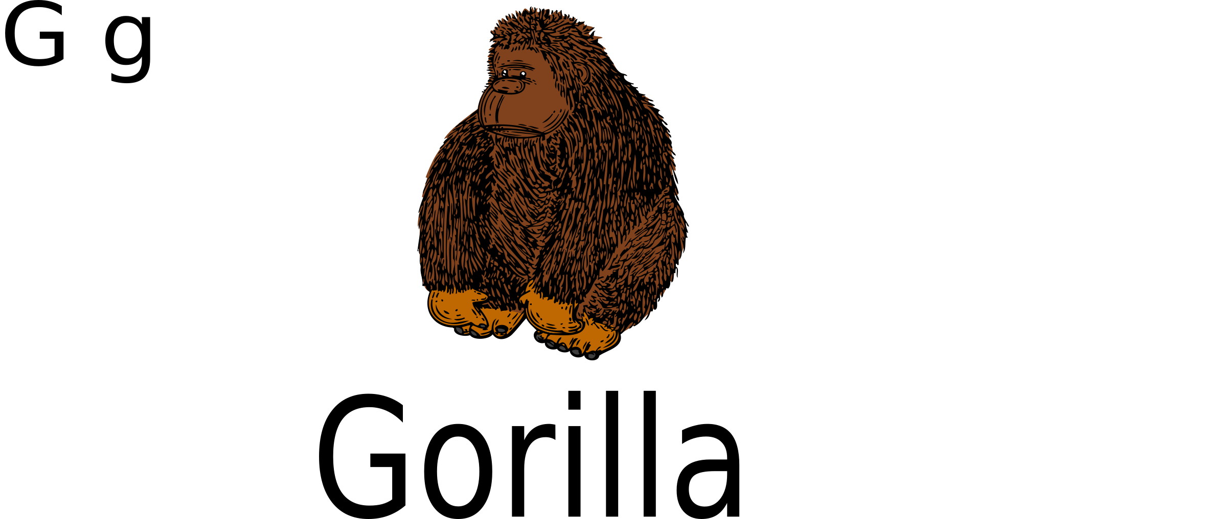 G for Gorilla PNG icon