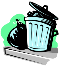 Garbage on the Street Illustration PNG icon