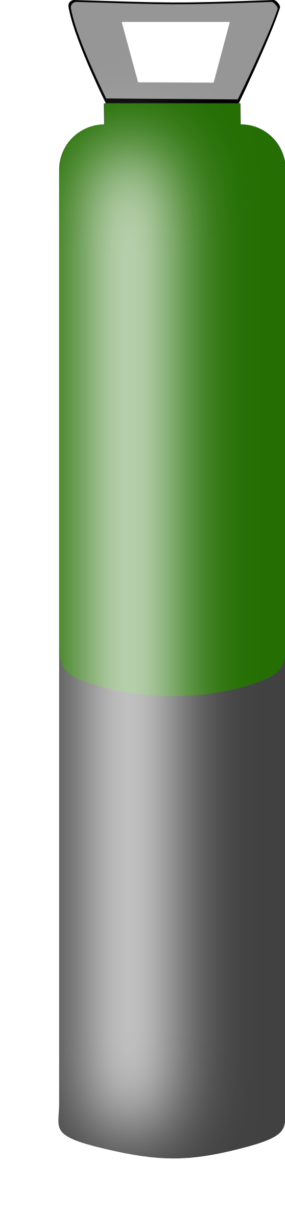 Gas cylinder grey and dark green, high pressure for Argon PNG icon