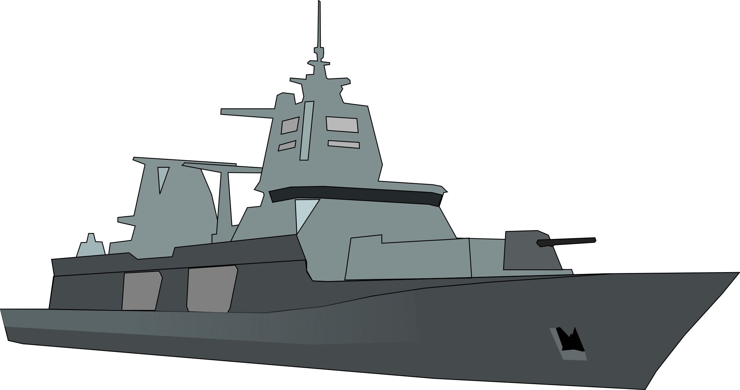 German Bundeswehr frigate SVG Clip arts
