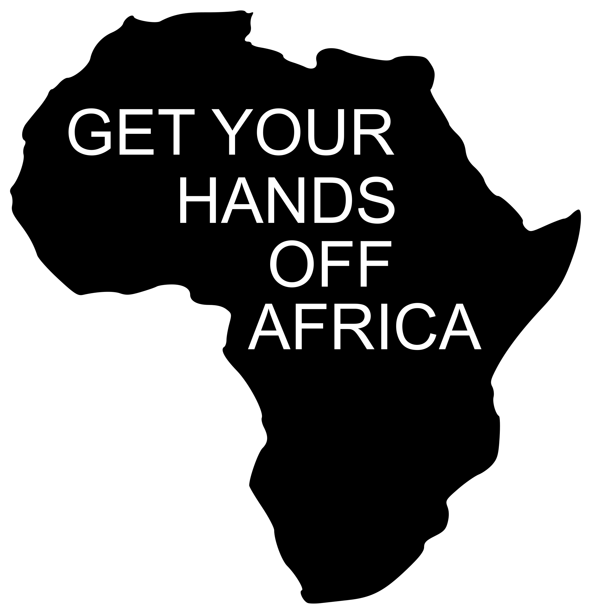 GET YOUR HANDS OFF AFRICA SVG Clip arts