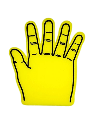Giant Yellow Foam Hand SVG Clip arts