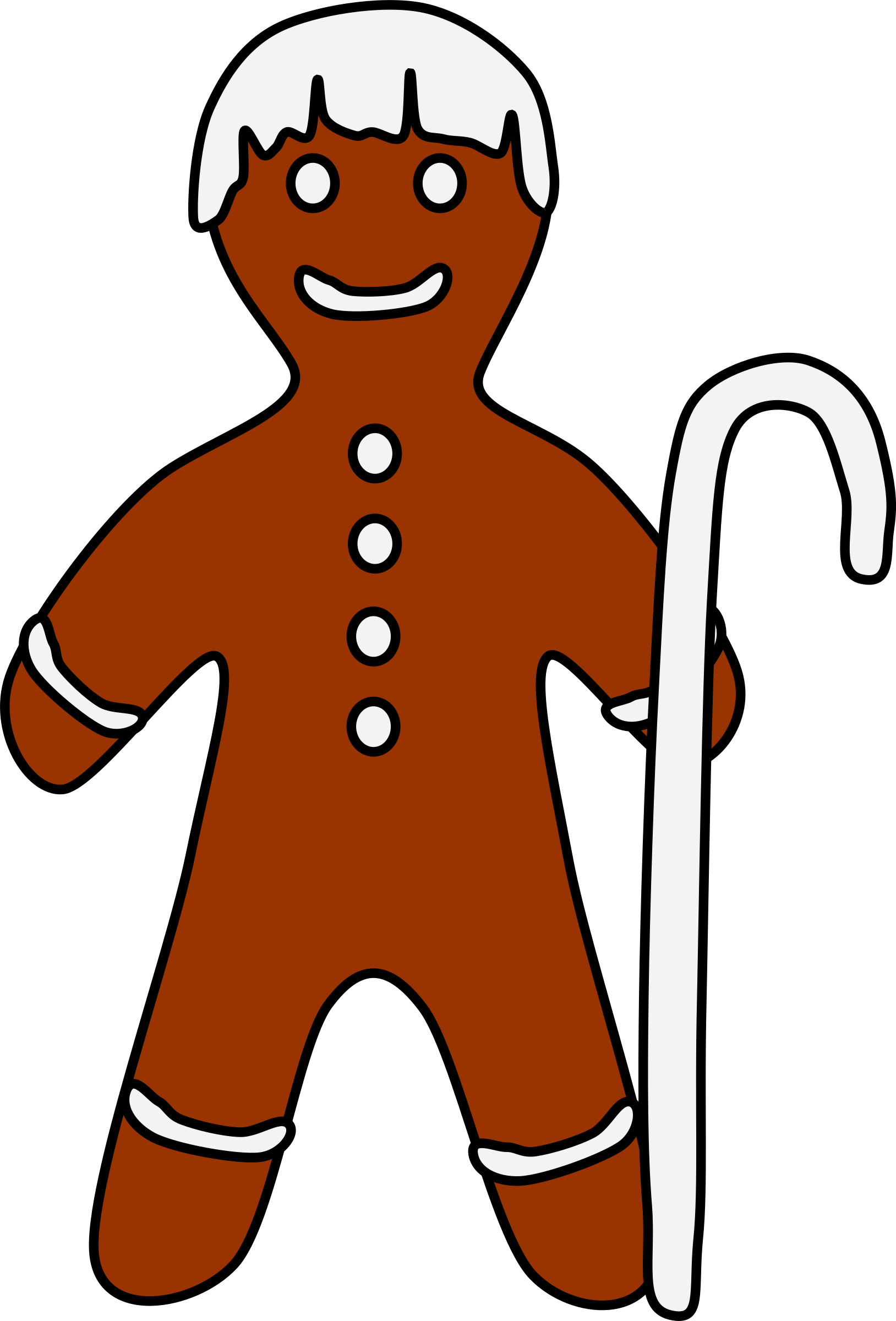 Gingerbread Shepherd with crook Clip arts