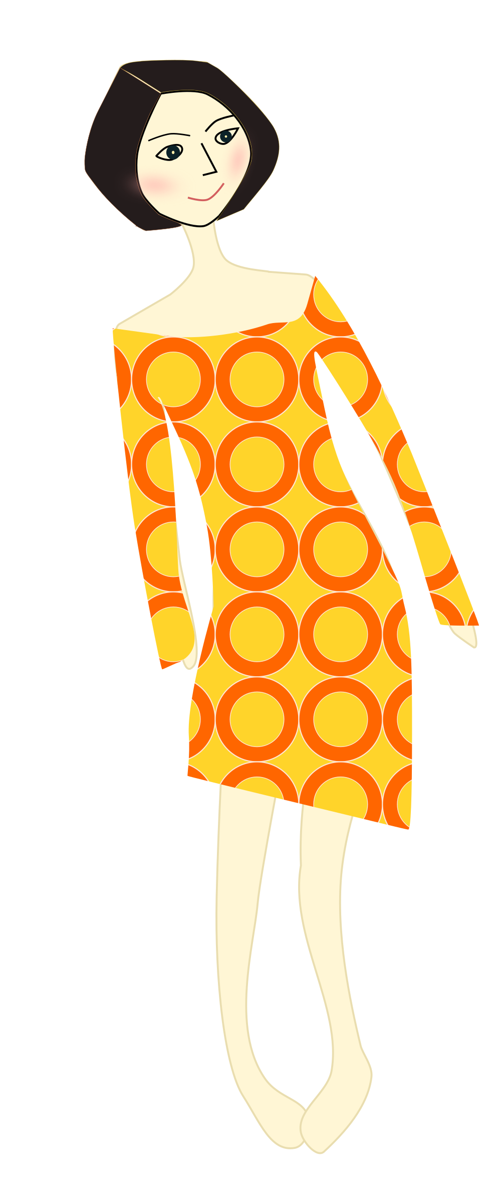 Girl in the dress SVG Clip arts