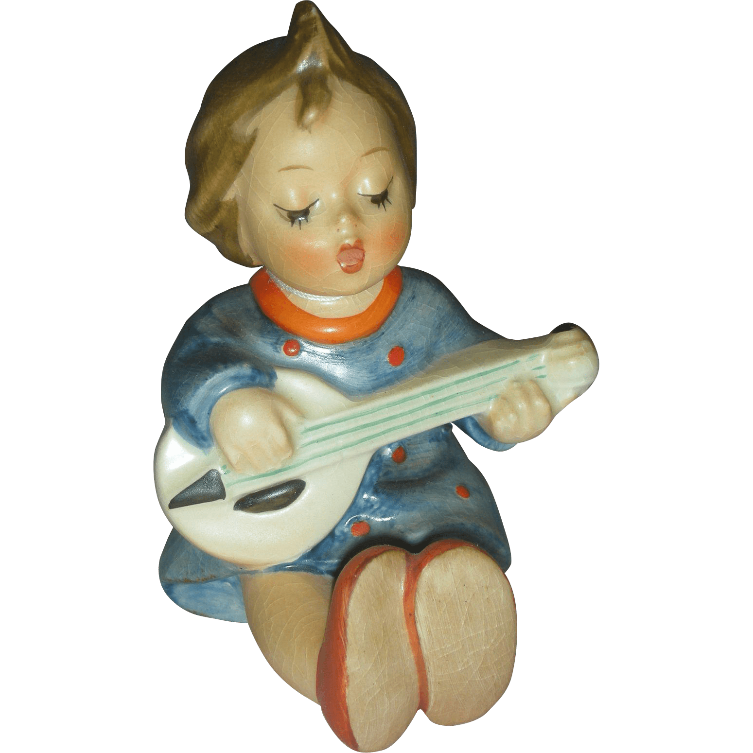 Girl Playing Guitar Hummel Figurine SVG Clip arts