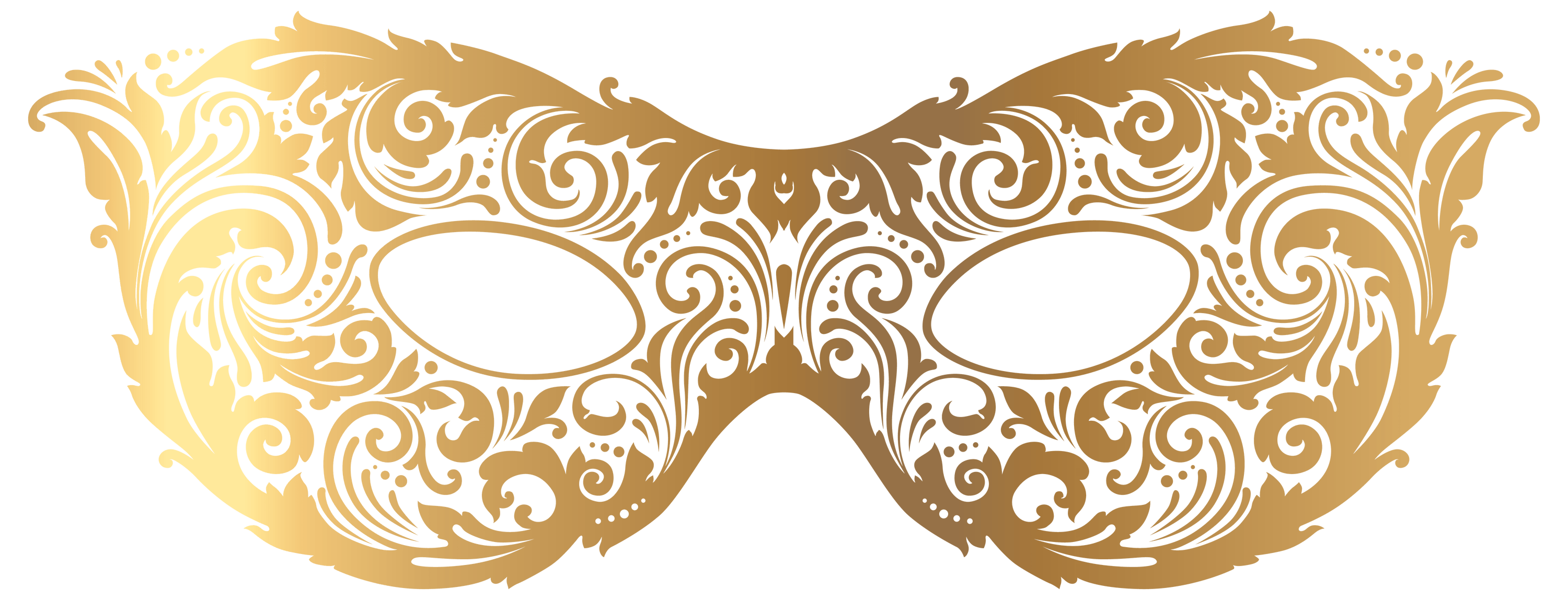 Gold Carnival Mask SVG Clip arts