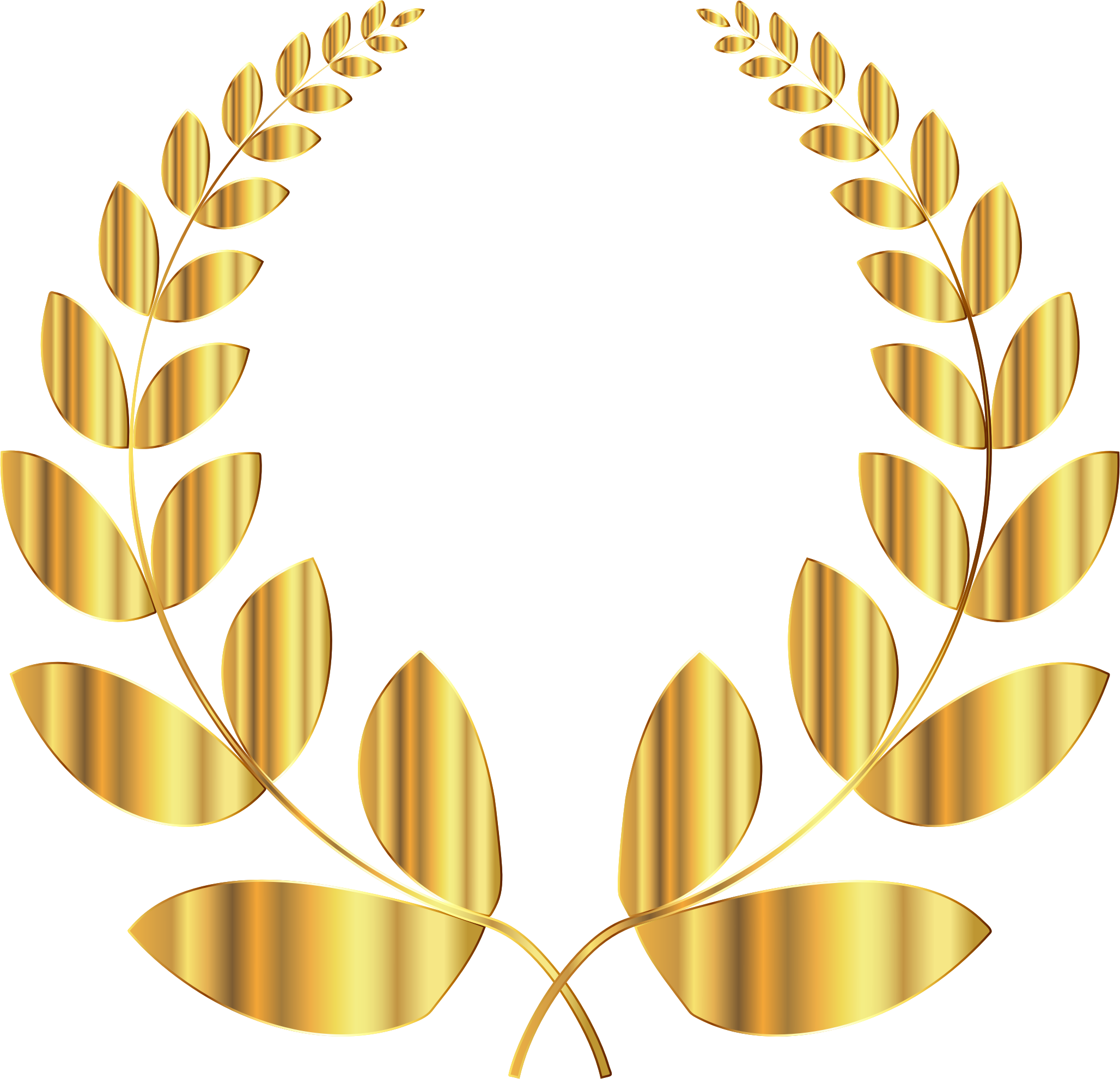 Gold Laurel Wreath SVG Clip arts