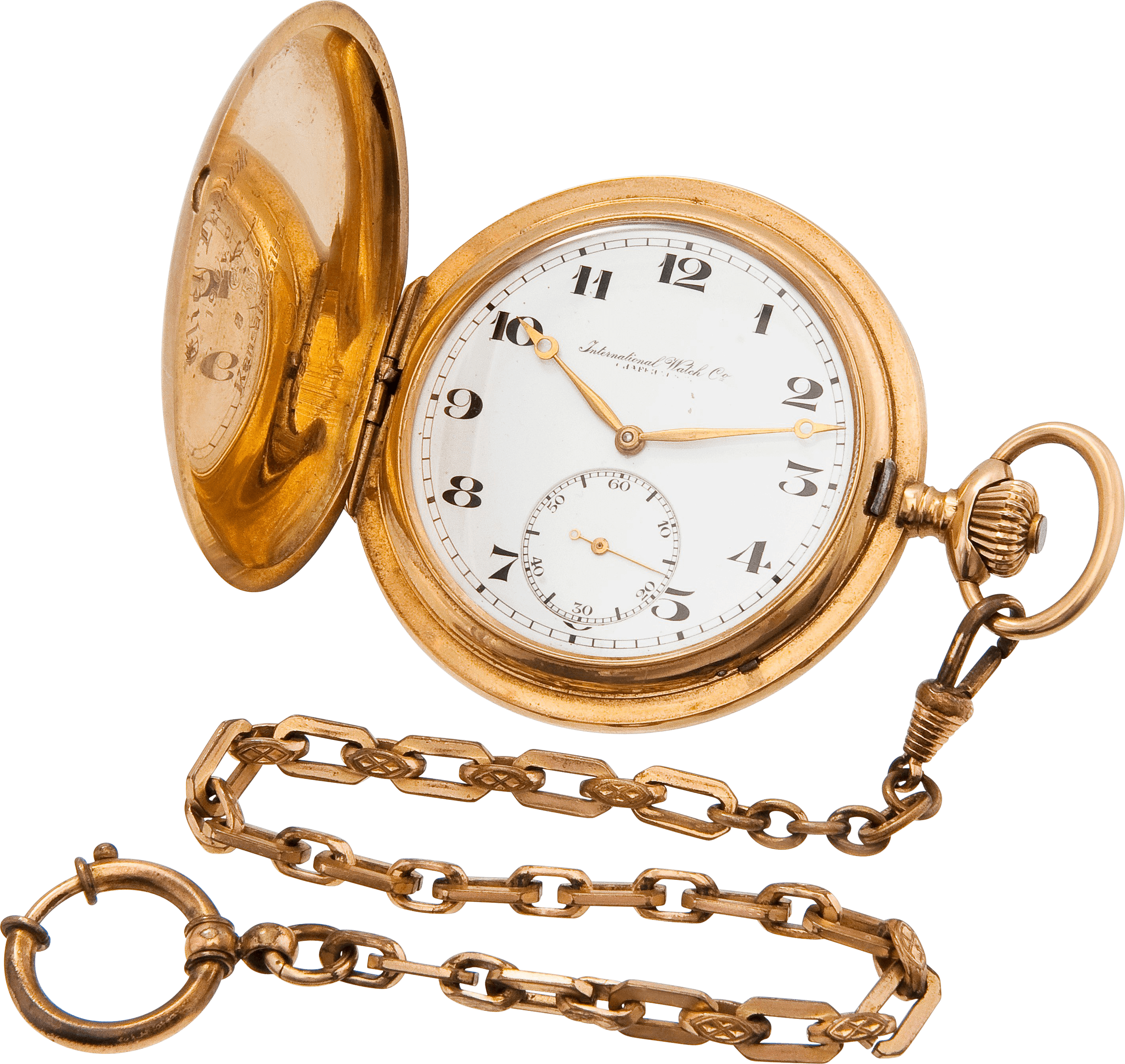 Gold Pocket Watch Clock PNG icon