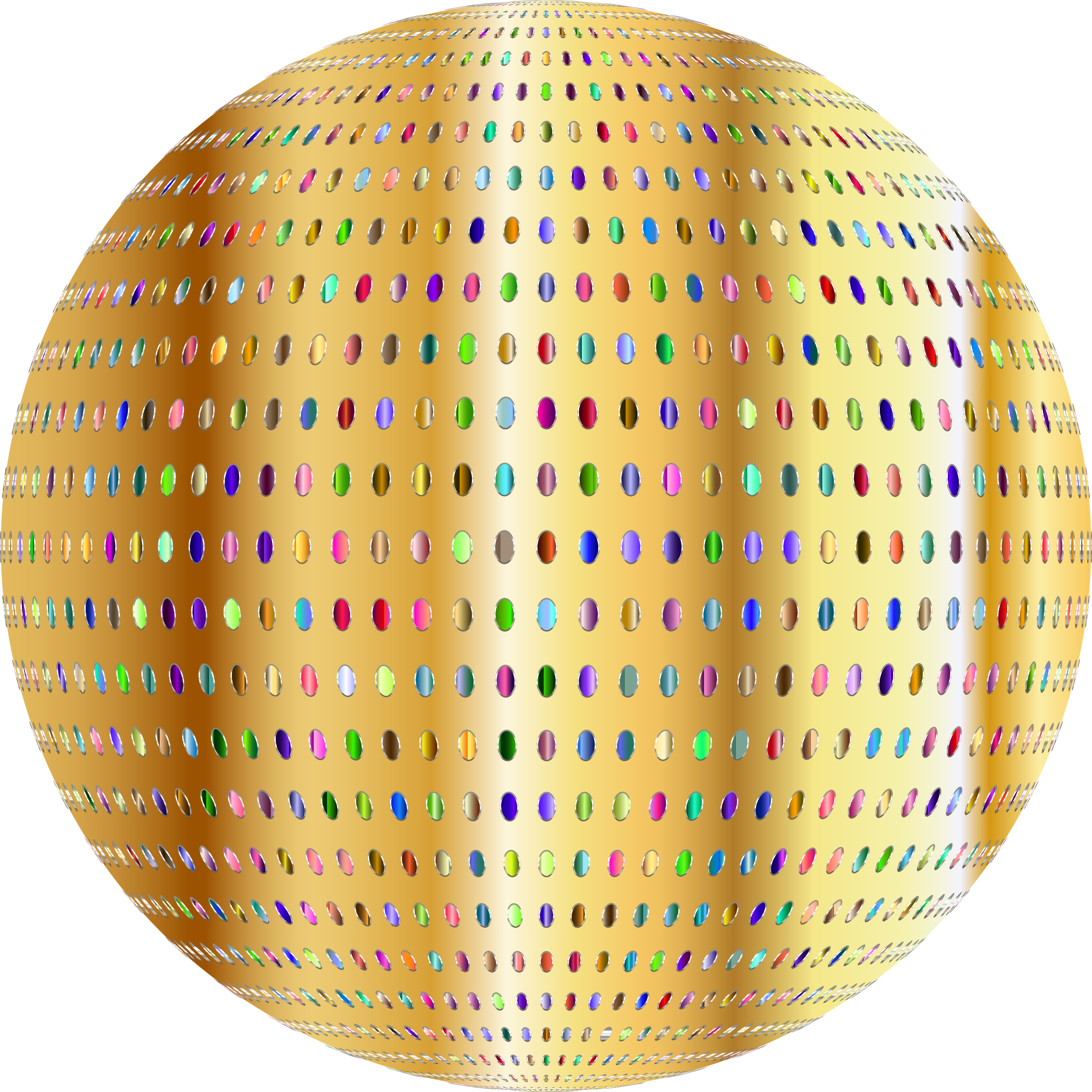 Gold Polka Dots Sphere Variation 2 SVG Clip arts