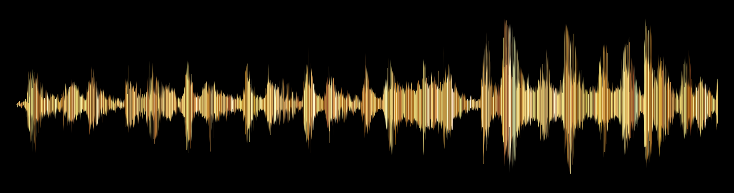 Gold Sound Wave SVG Clip arts