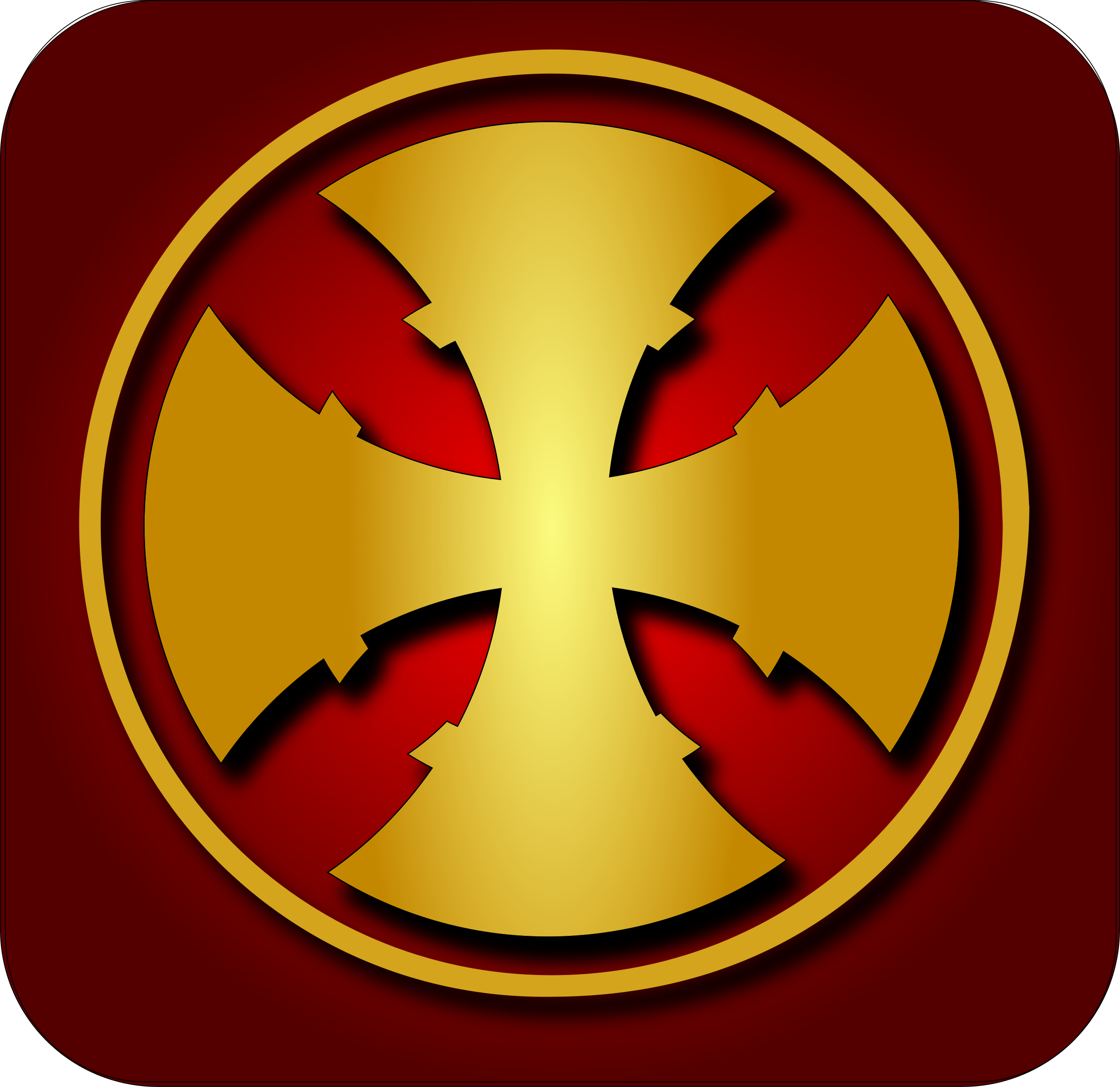 Golden cross 1 PNG icon