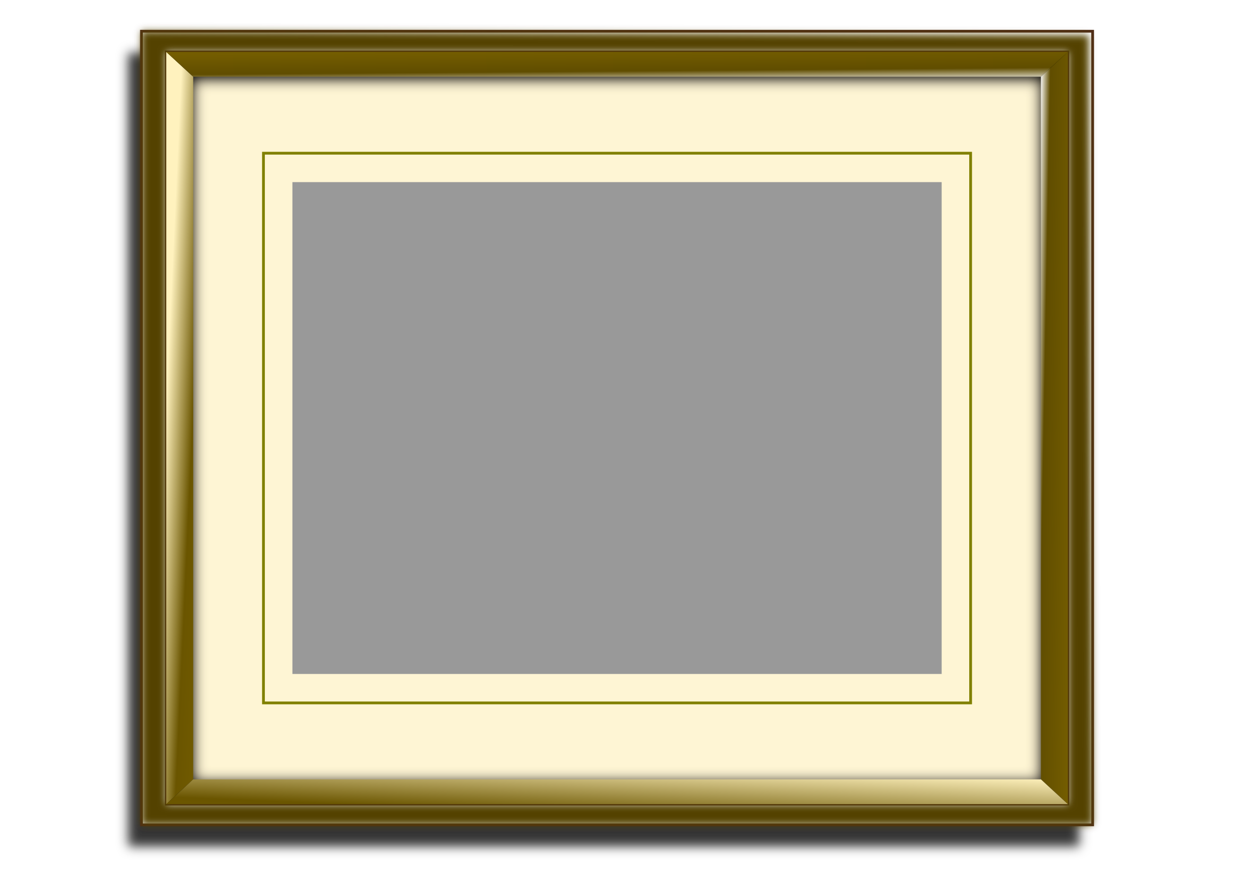 Golden picture frame SVG Clip arts