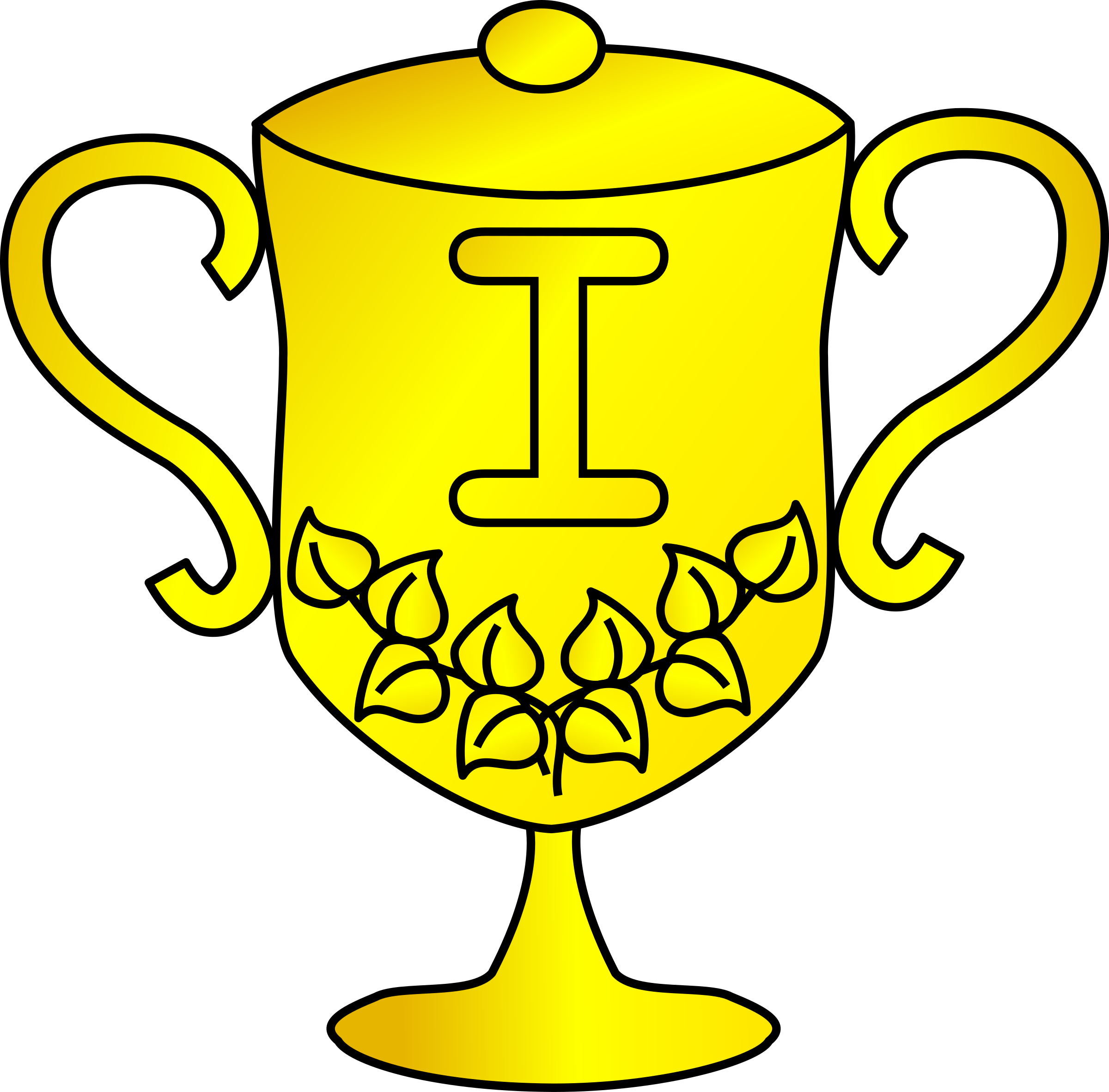 Golden trophy PNG icon