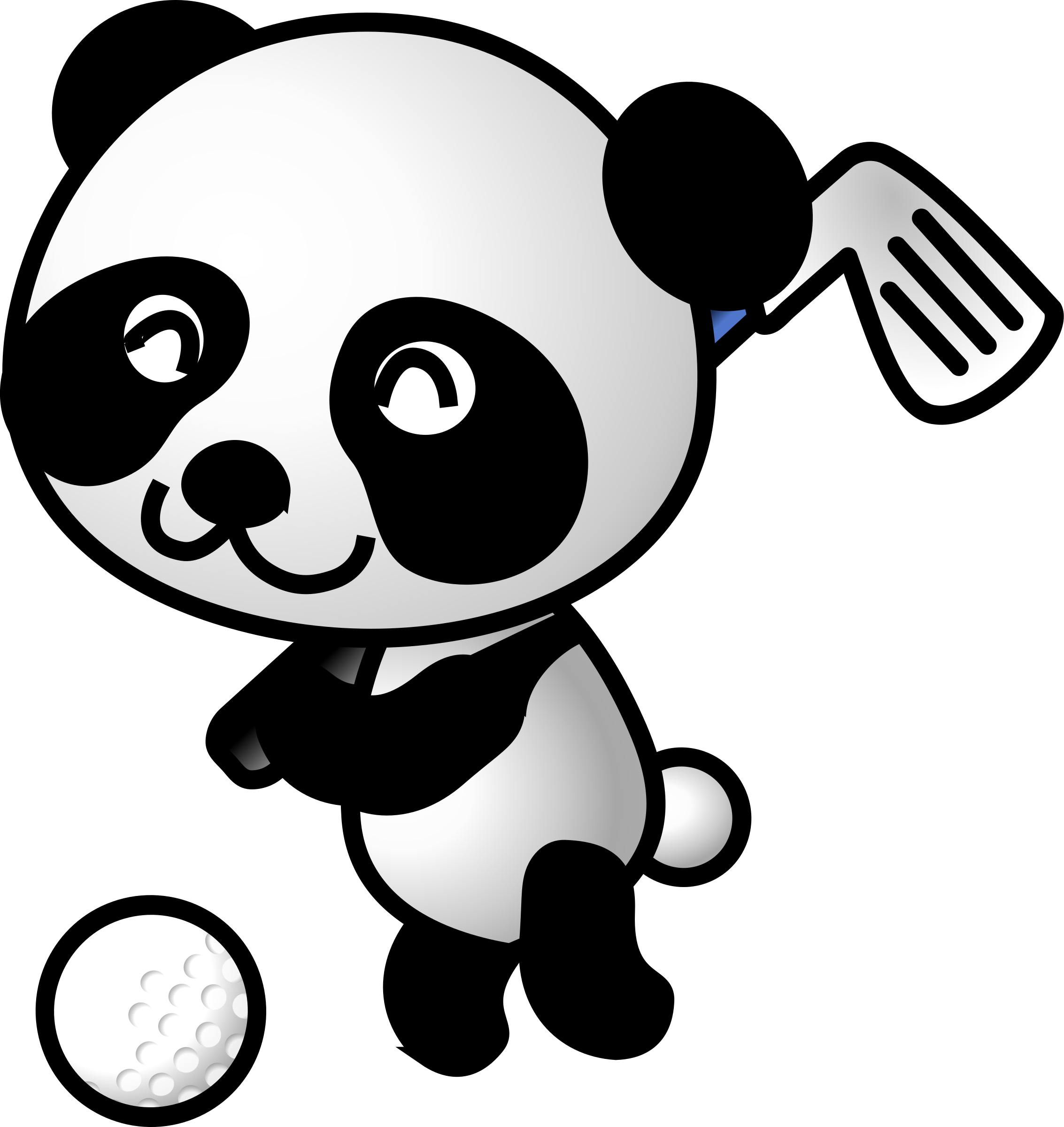 golf panda Clip arts