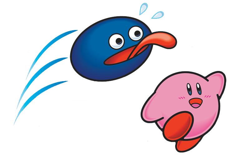 Gooey Chasing Kirby SVG file