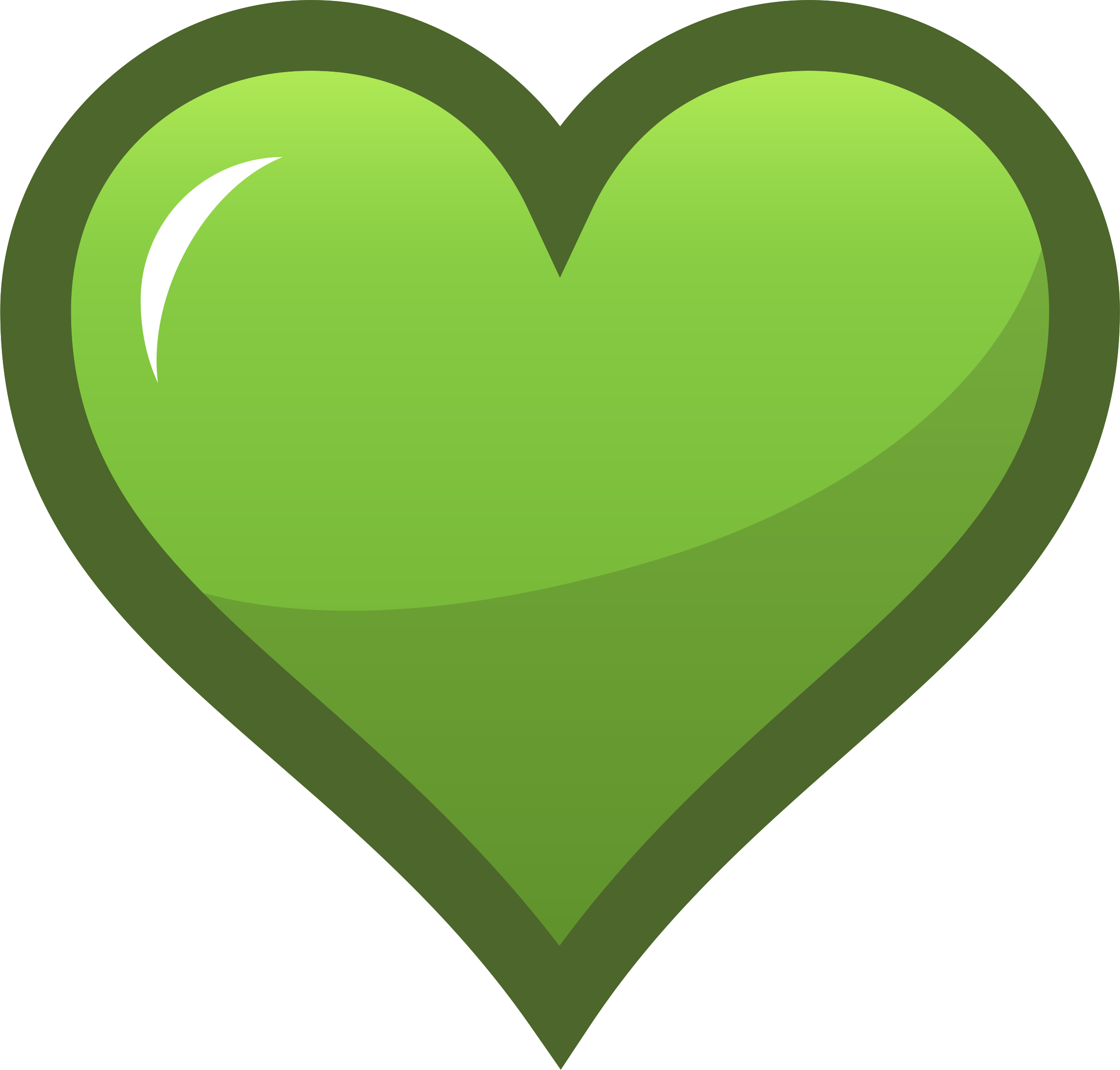 Green Heart Icon PNG icon
