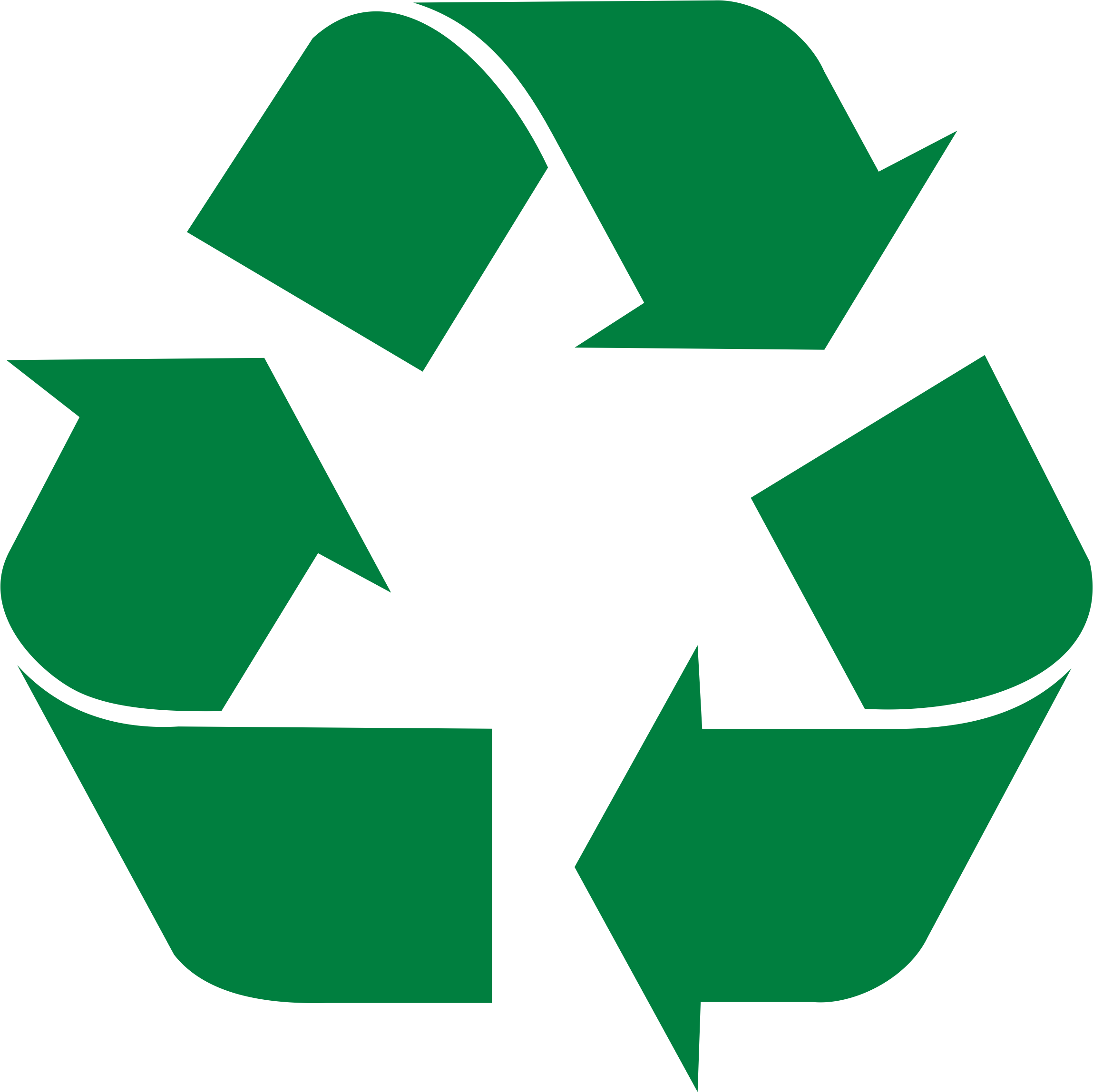 Green recycling PNG icon