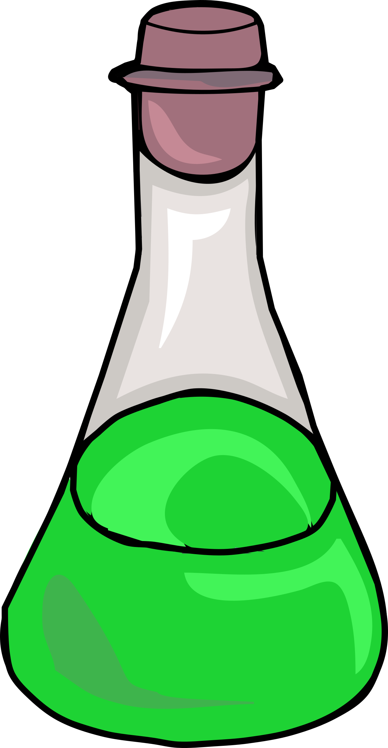 Green Science Bottle SVG Clip arts