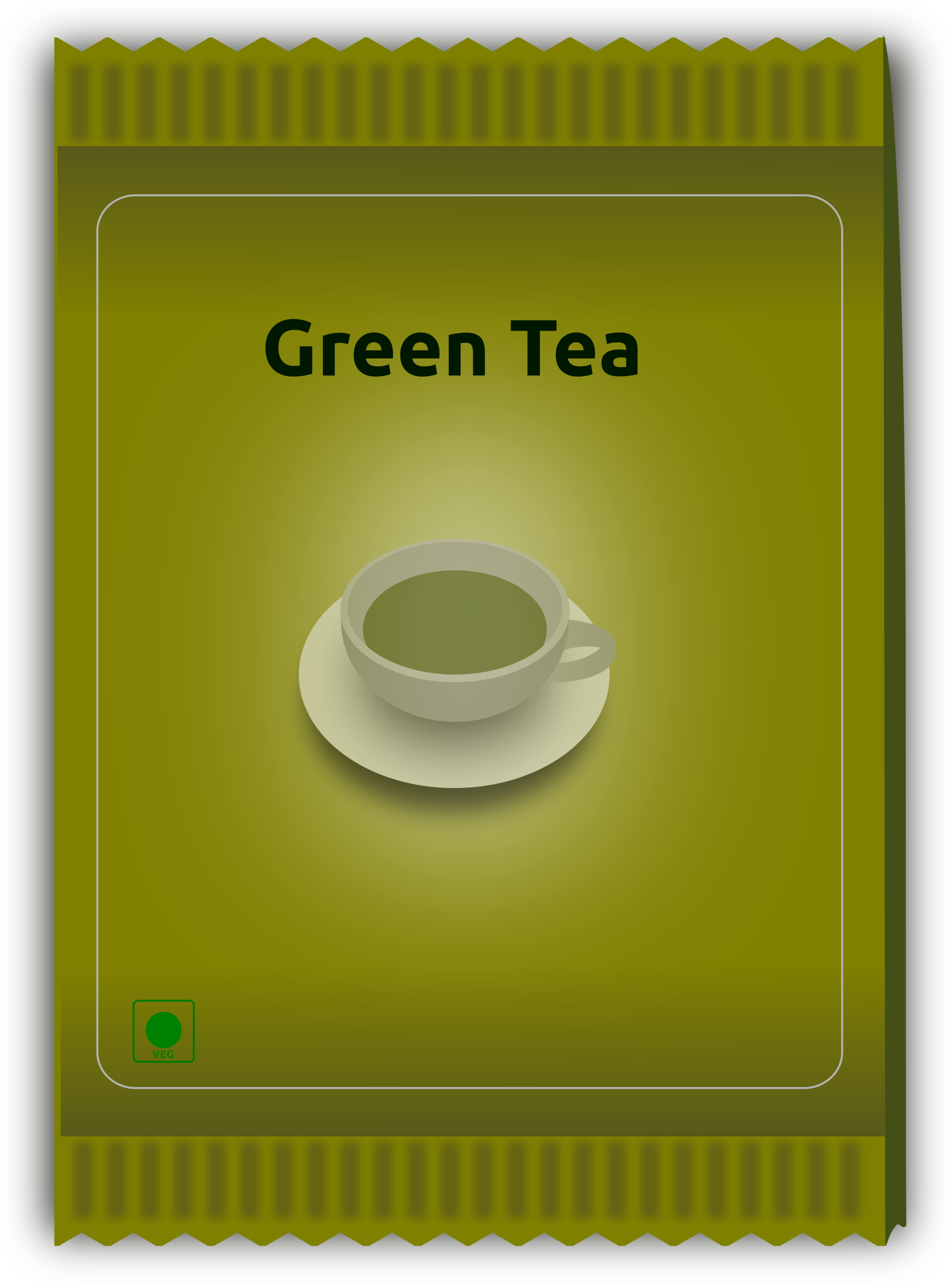 Green Tea Sachet  SVG Clip arts