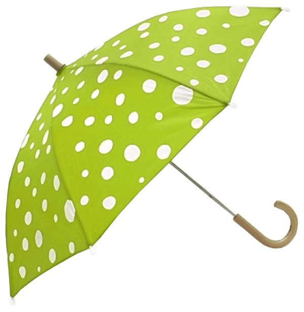 Green White Dots Umbrella PNG icon