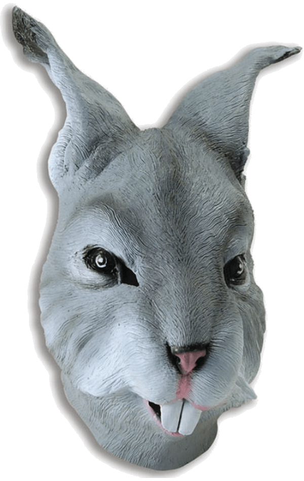 Grey Rabbit Mask SVG Clip arts