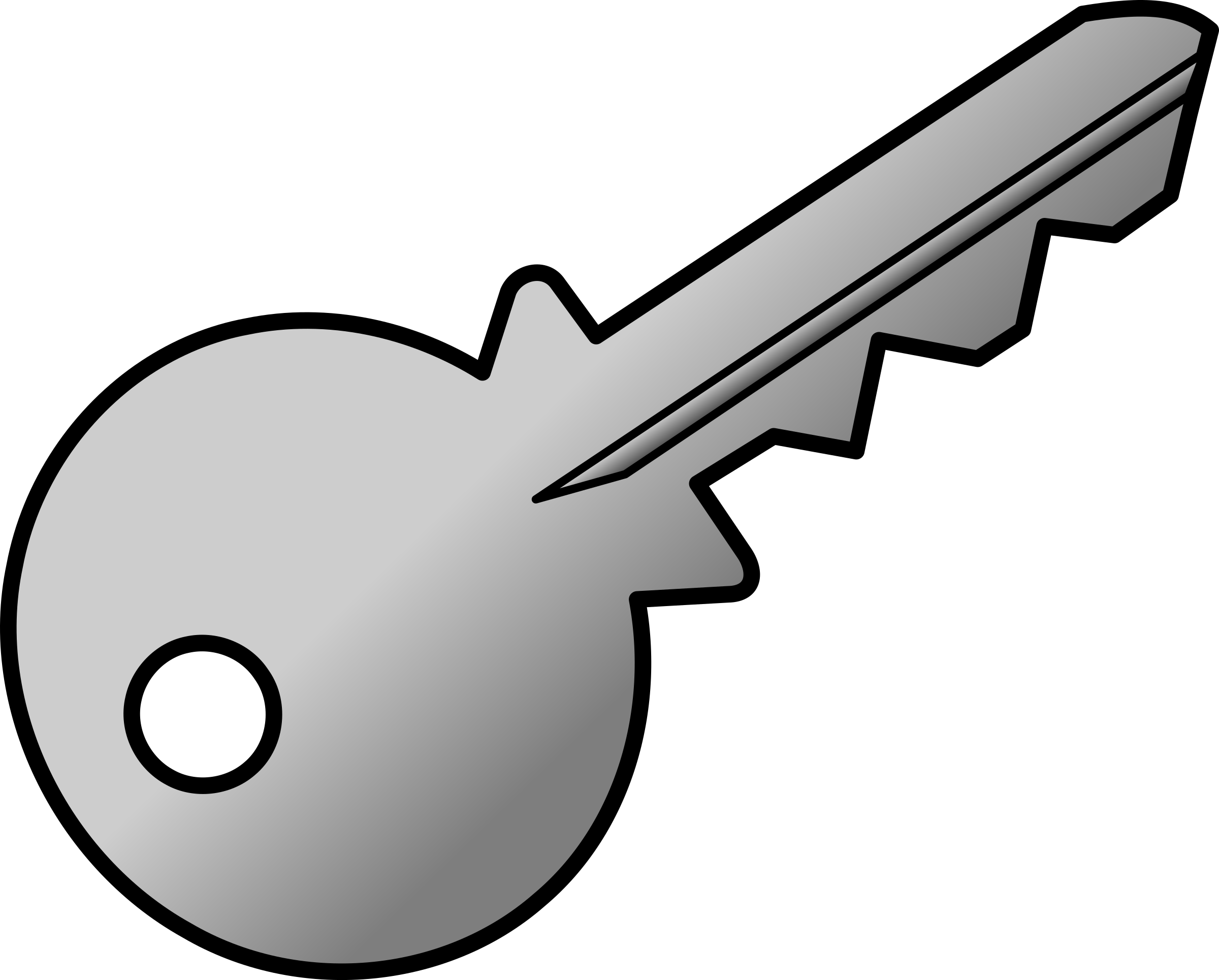 grey-shaded key PNG icon