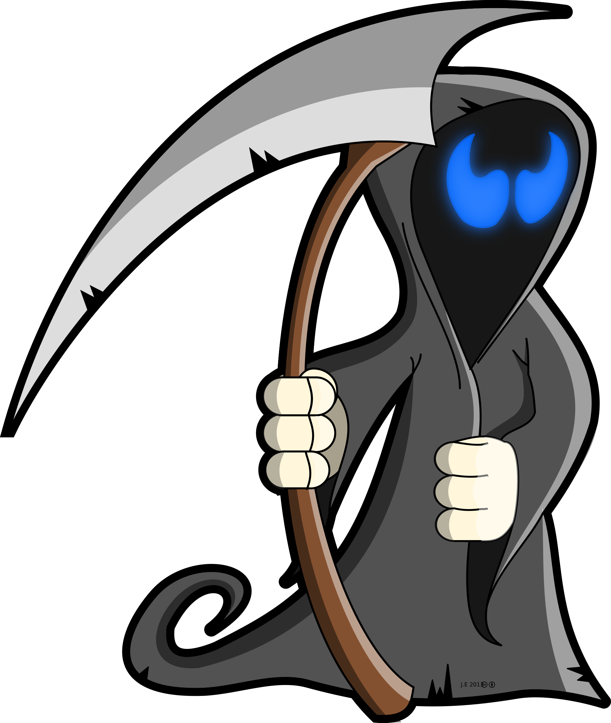 Grim Reaper Blue SVG Clip arts
