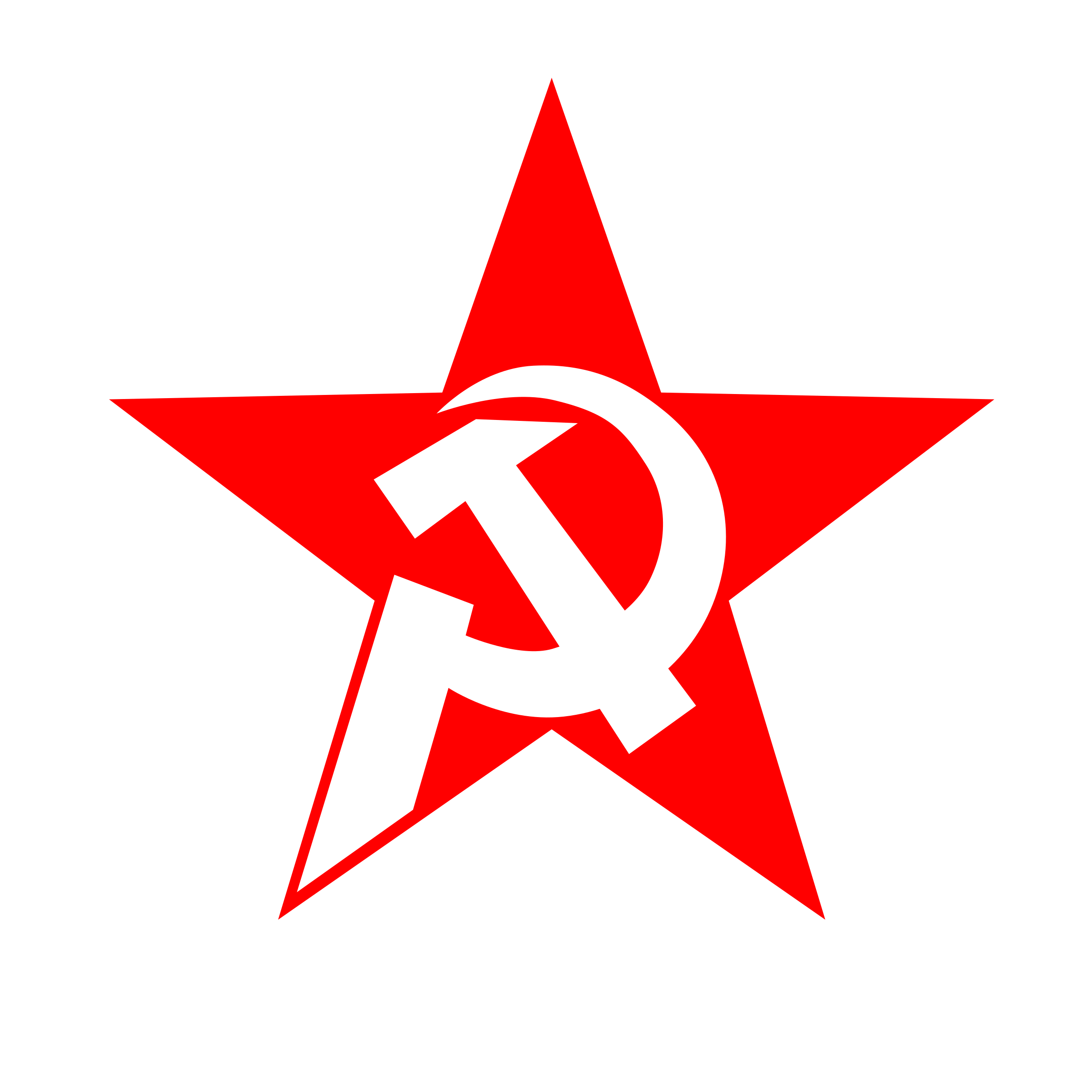 hammer and sickle in star SVG Clip arts
