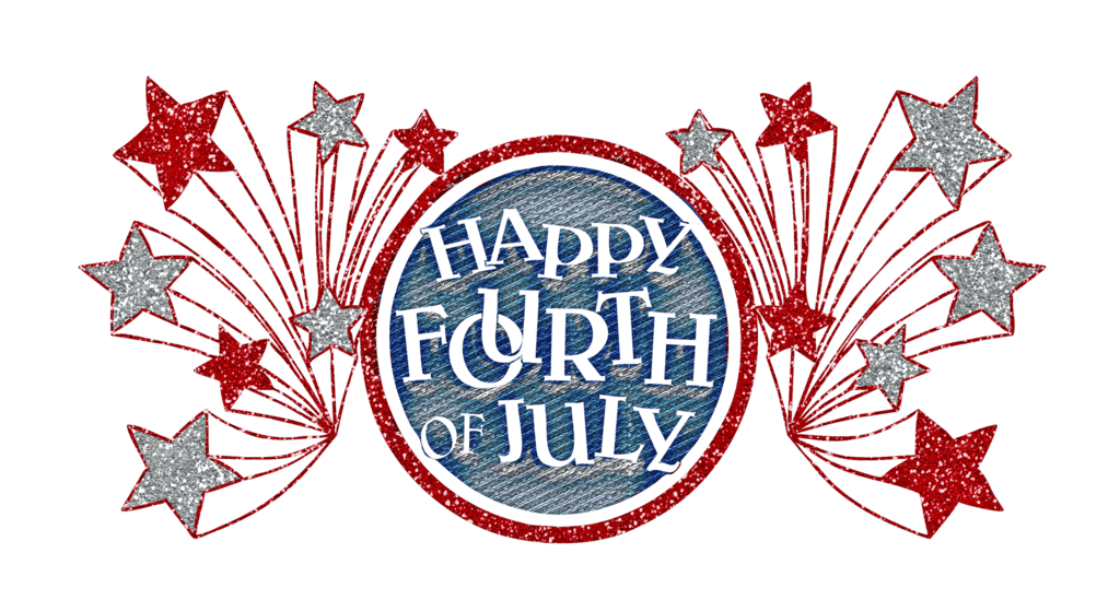 Happy Fourth Of July Glitter Banner Clip arts
