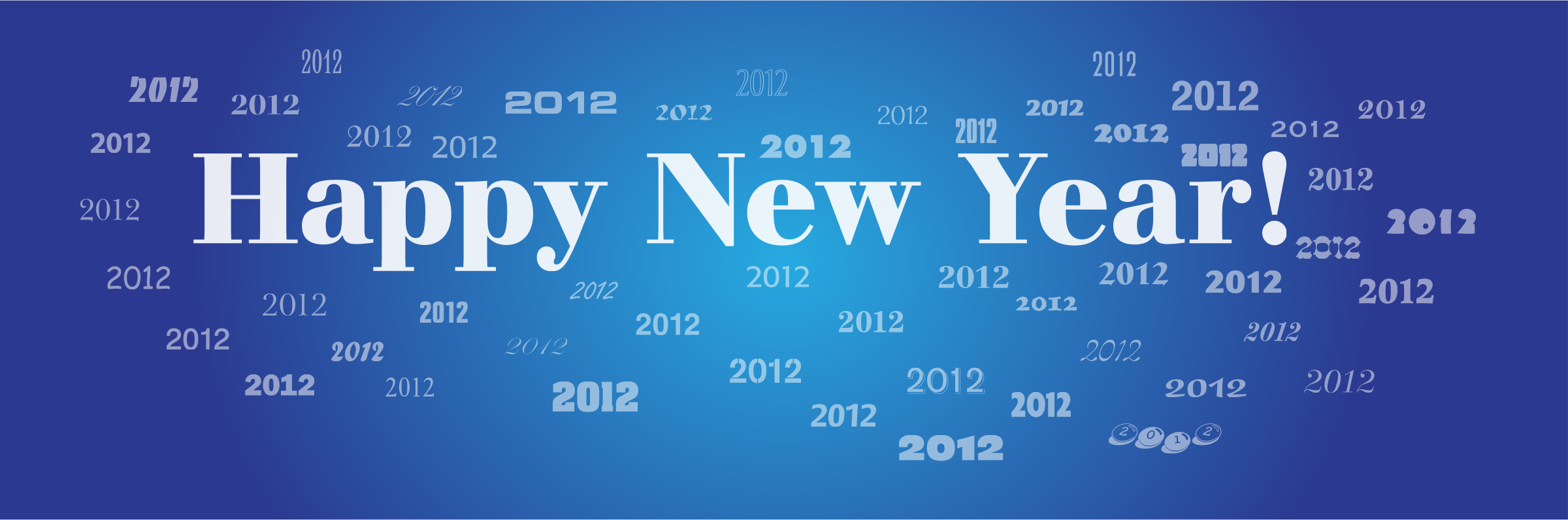 Happy New Year 2012 Clip arts